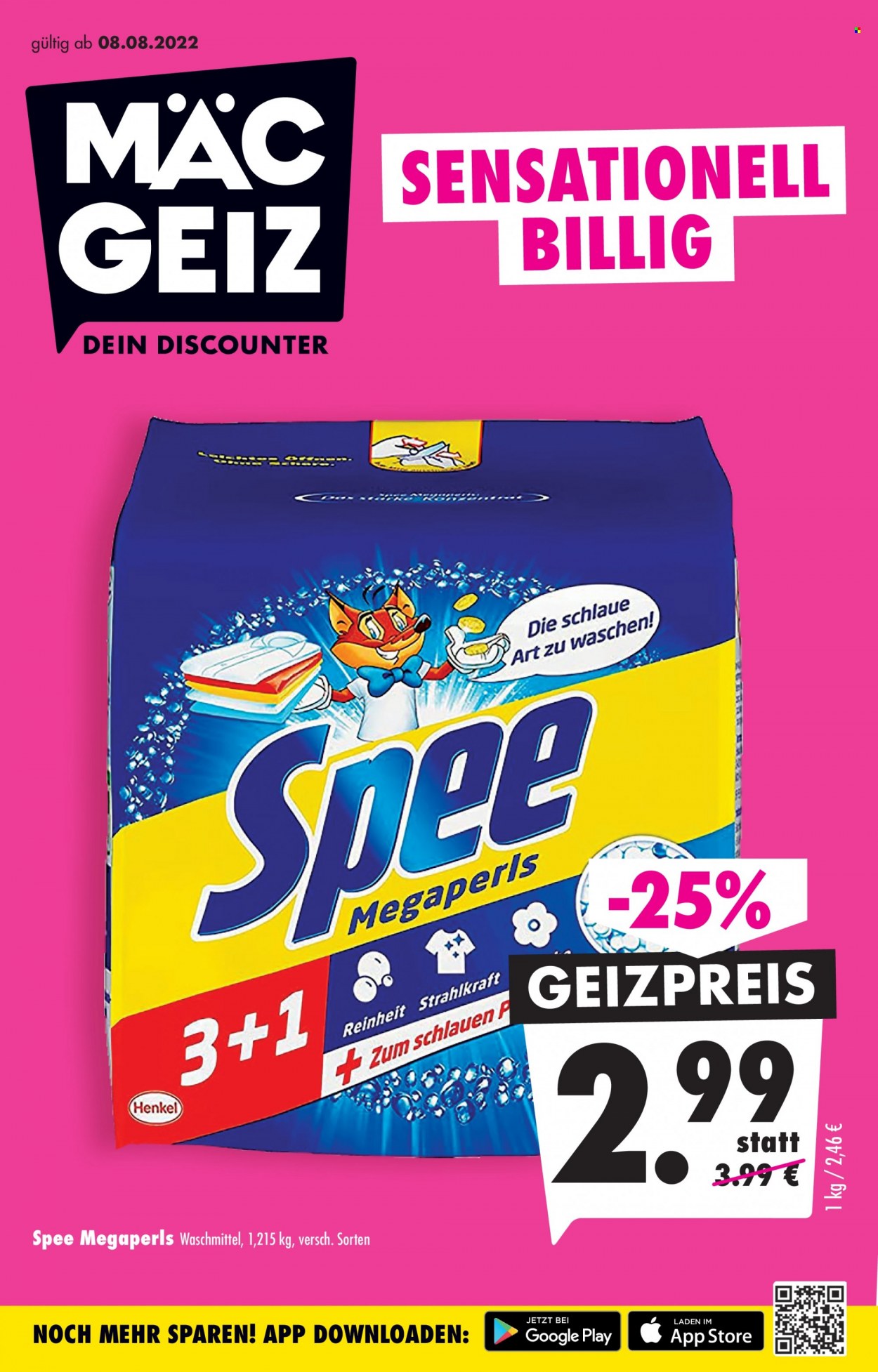 Mäc-Geiz Prospekte  - 8.08.2022 - 14.08.2022. Seite 1