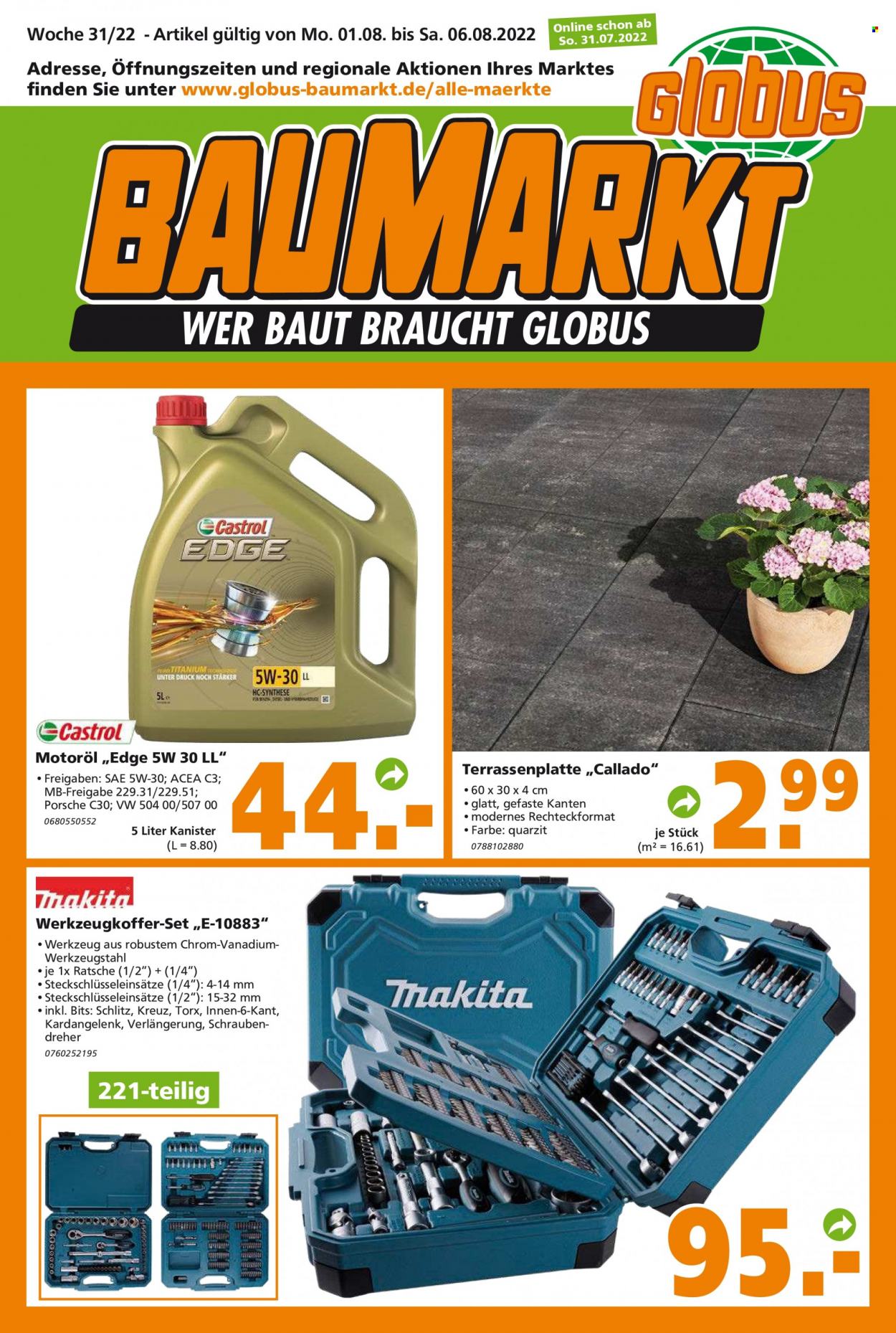 Globus Baumarkt Prospekte  - 1.08.2022 - 6.08.2022. Seite 1
