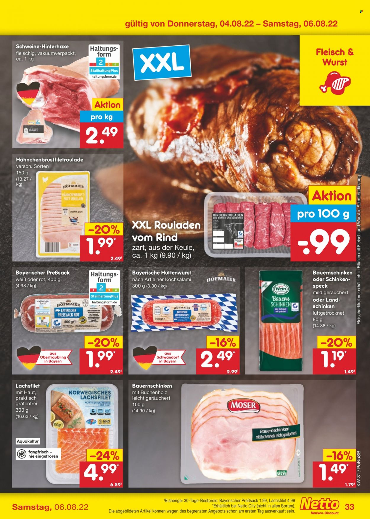 Netto Marken-Discount Prospekte  - 1.08.2022 - 6.08.2022. Seite 33