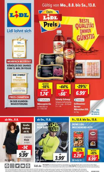 Prospekte Lidl - 8.08.2022 - 13.08.2022.