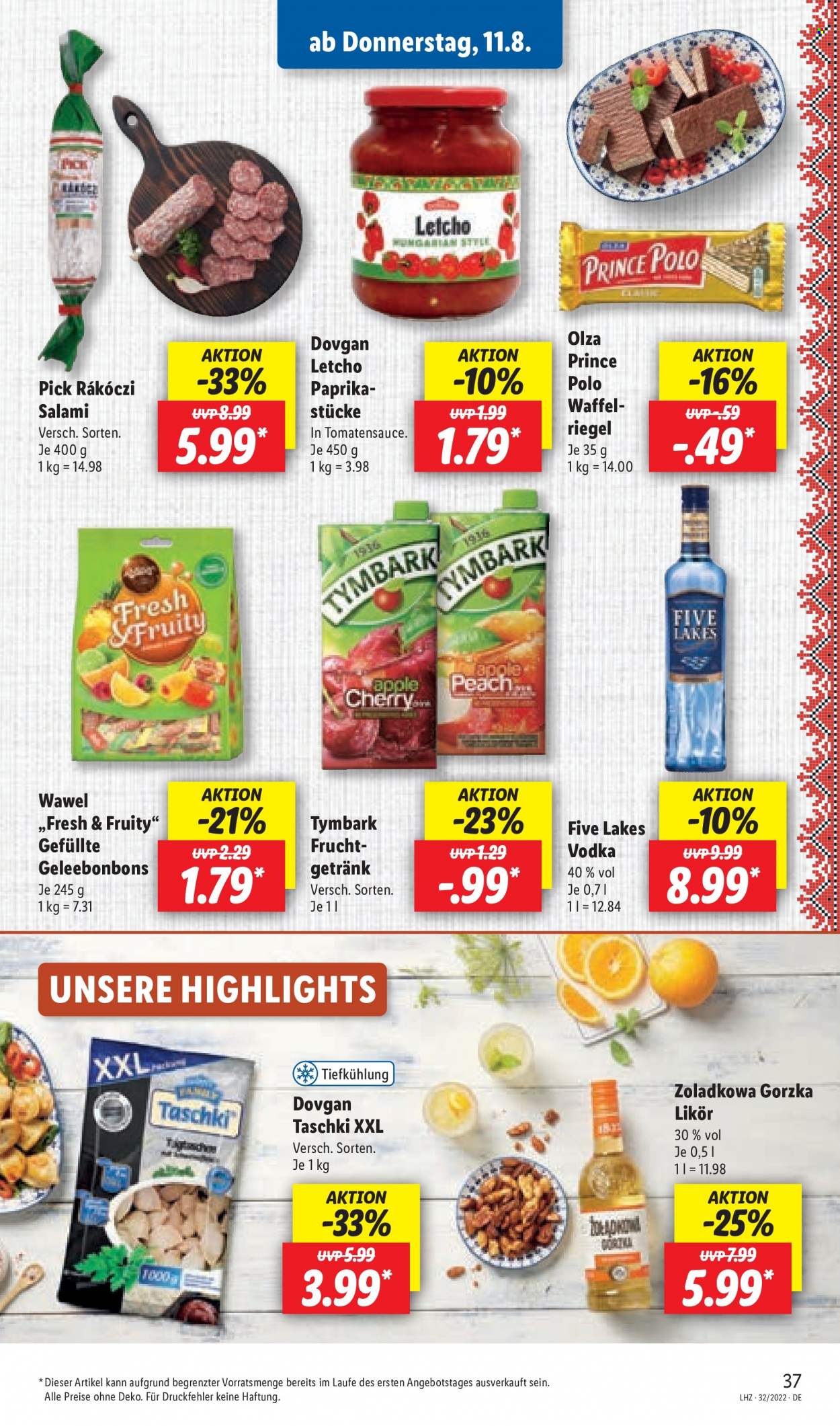 Lidl Prospekte  - 8.08.2022 - 13.08.2022. Seite 37