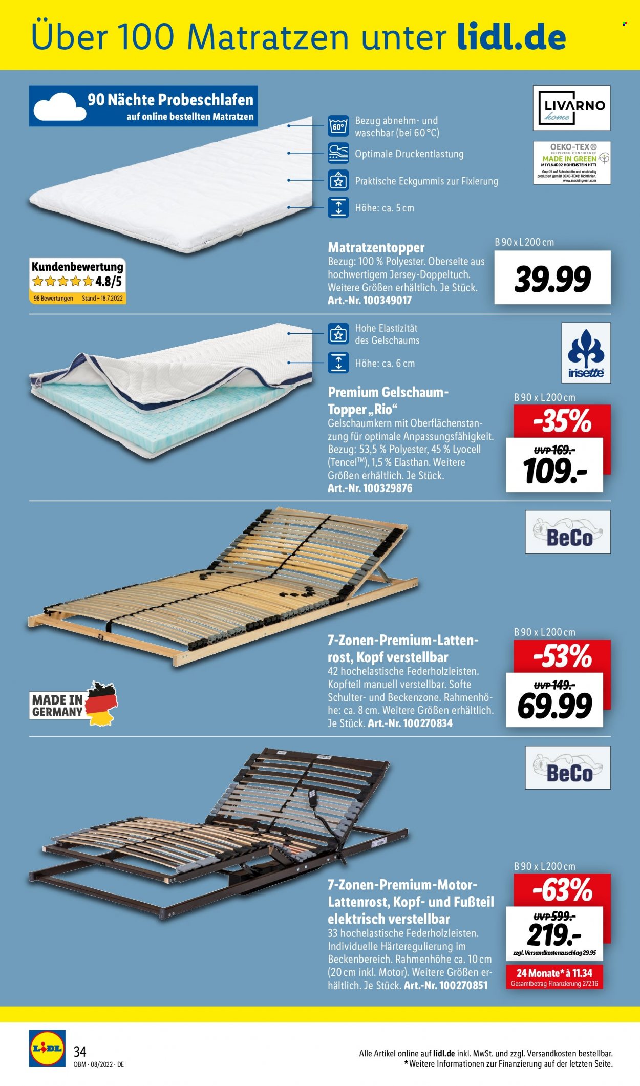 Lidl Prospekte  - 1.08.2022 - 31.08.2022. Seite 34