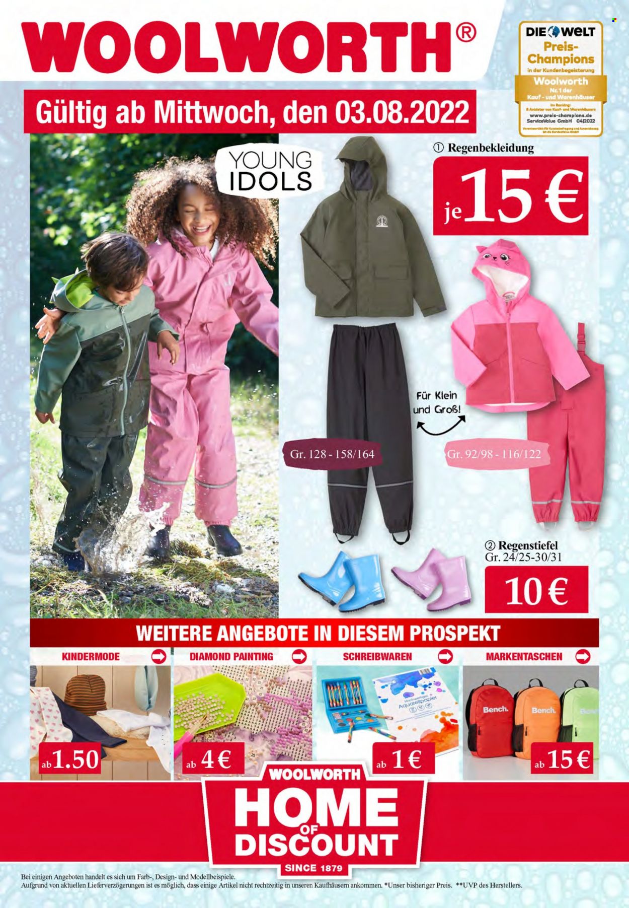 Woolworth Prospekte  - 3.08.2022 - 10.08.2022. Seite 1