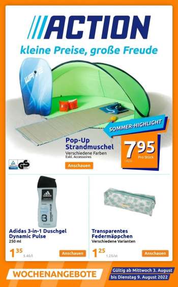 Prospekte Action - 3.08.2022 - 9.08.2022.