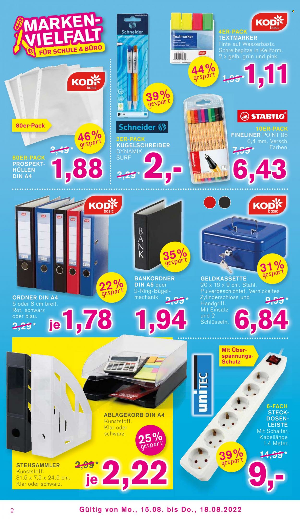 KODi Prospekte  - 15.08.2022 - 20.08.2022. Seite 2