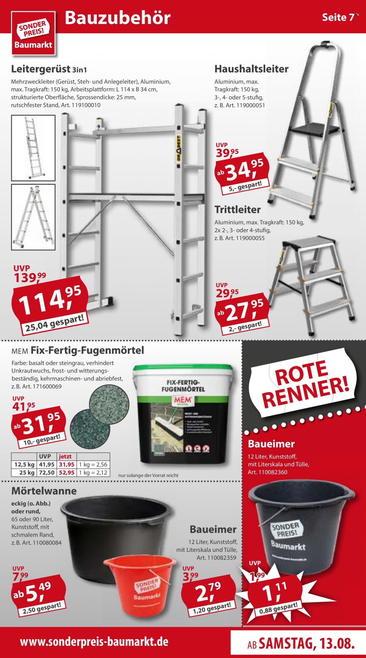 Sonderpreis-Baumarkt Prospekte  - 13.08.2022 - 19.08.2022. Seite 7
