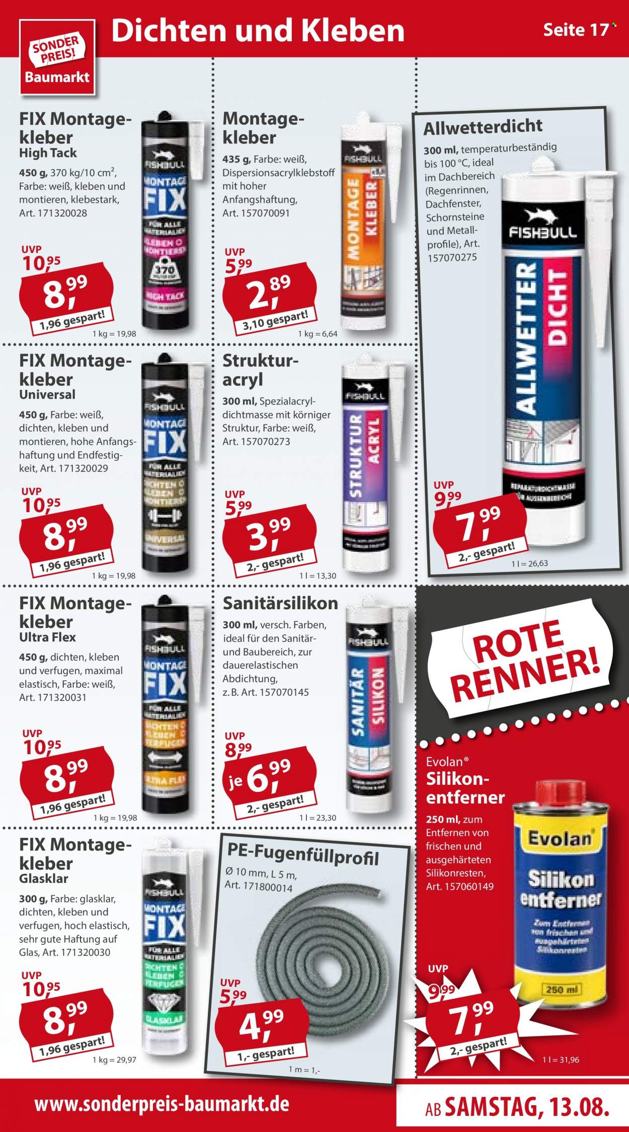 Sonderpreis-Baumarkt Prospekte  - 13.08.2022 - 19.08.2022. Seite 17