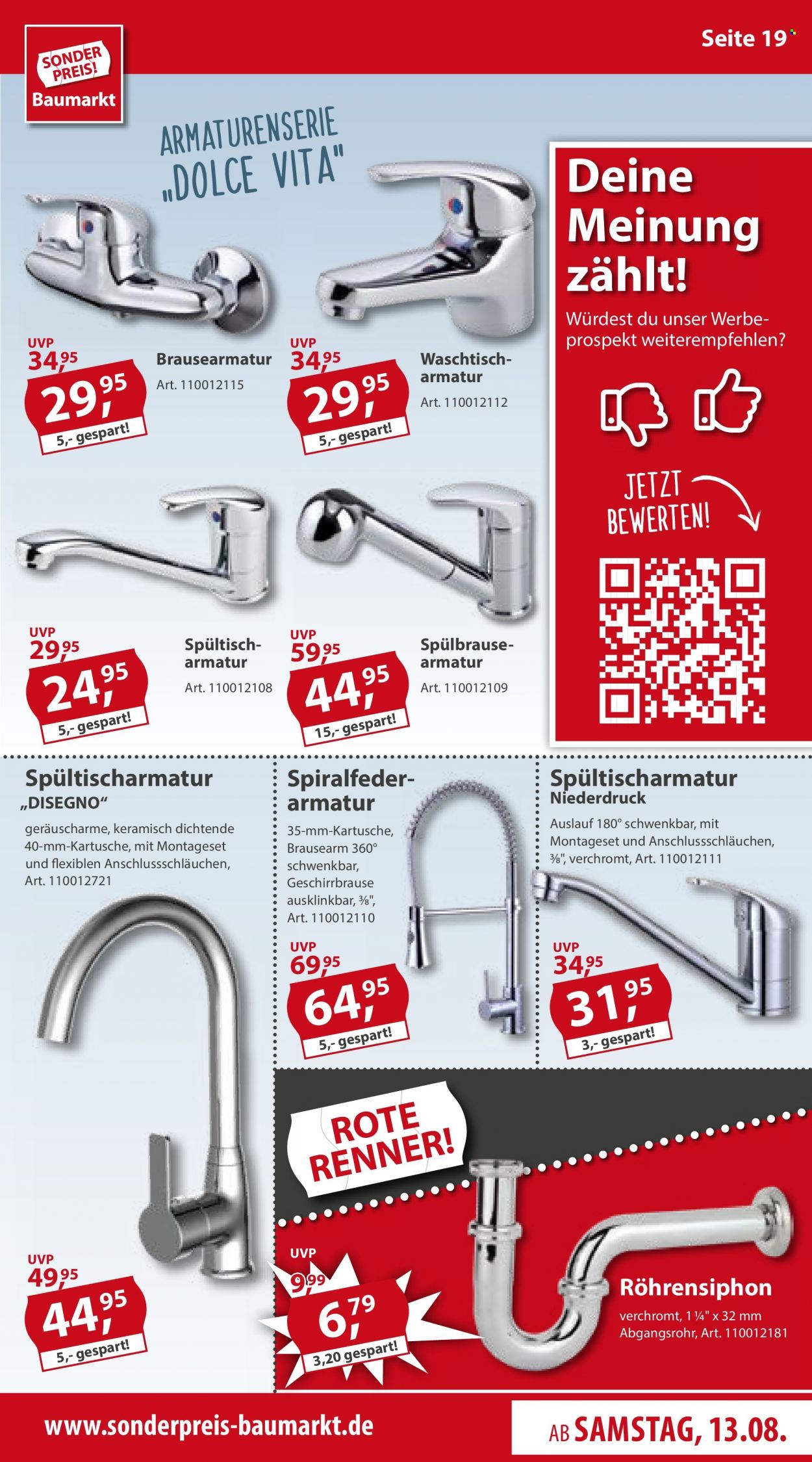 Sonderpreis-Baumarkt Prospekte  - 13.08.2022 - 19.08.2022. Seite 19
