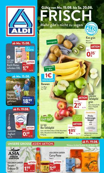 Prospekte ALDI Nord - 15.08.2022 - 20.08.2022.