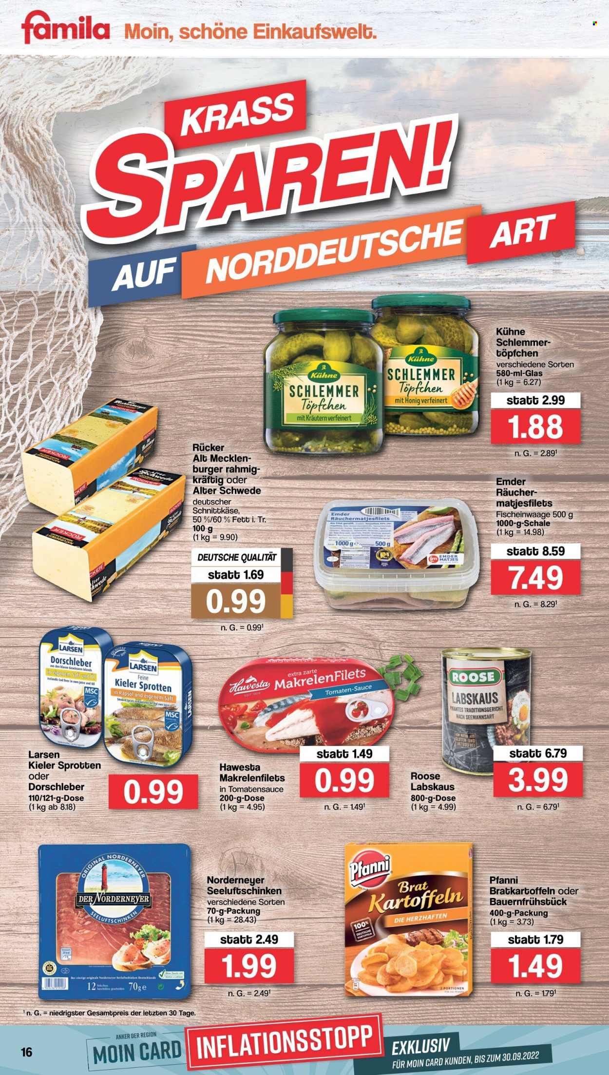famila Prospekte  - 8.08.2022 - 13.08.2022. Seite 16