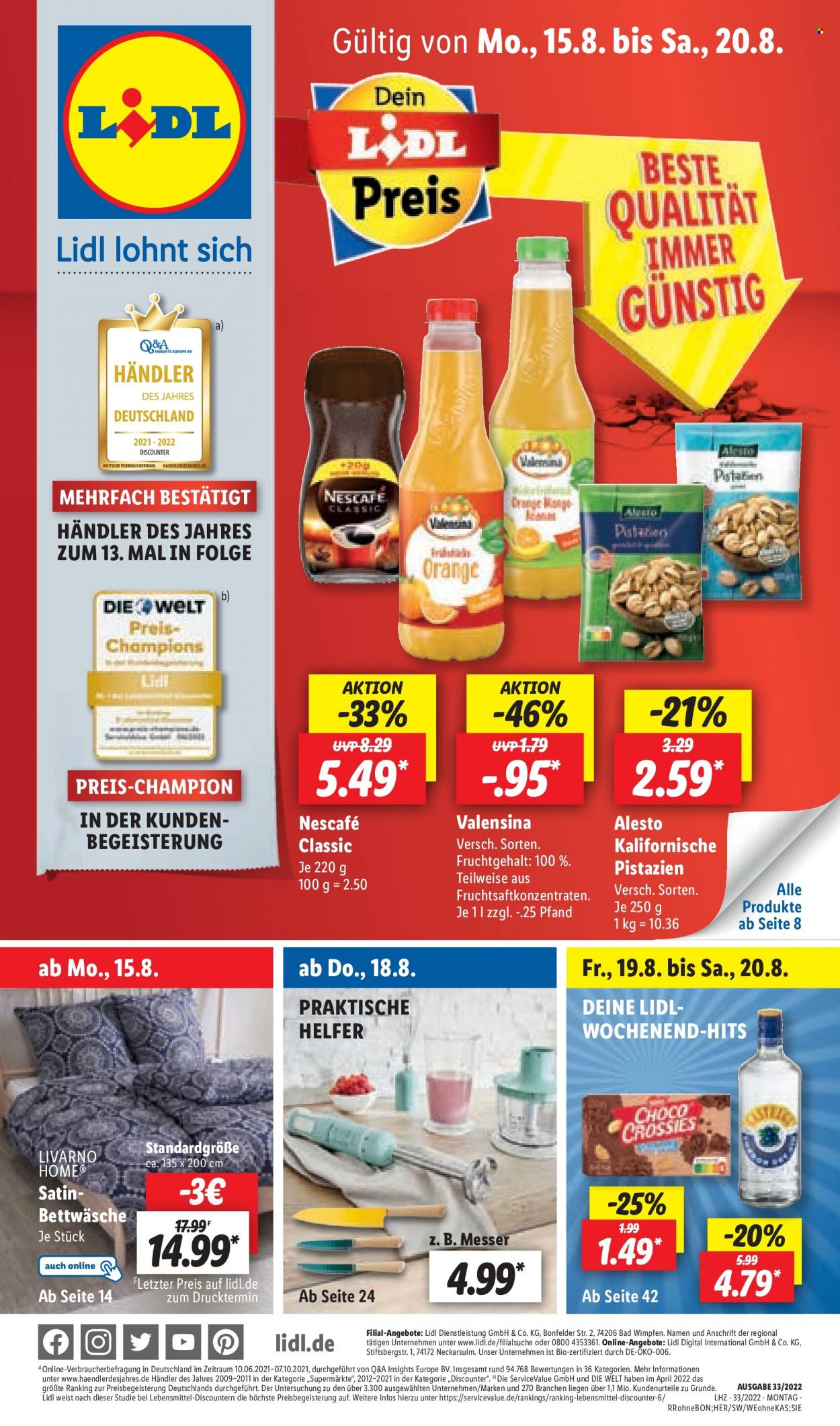 Lidl Prospekte  - 12.08.2022 - 12.08.2022. Seite 1