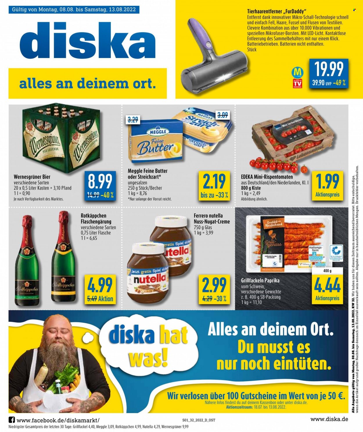 Diska Prospekte  - 8.08.2022 - 13.08.2022. Seite 1