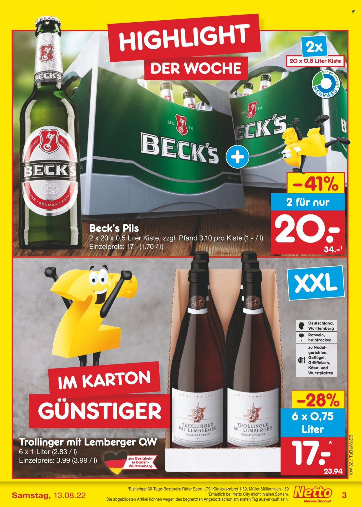 Netto Marken-Discount Prospekte  - 8.08.2022 - 13.08.2022. Seite 3