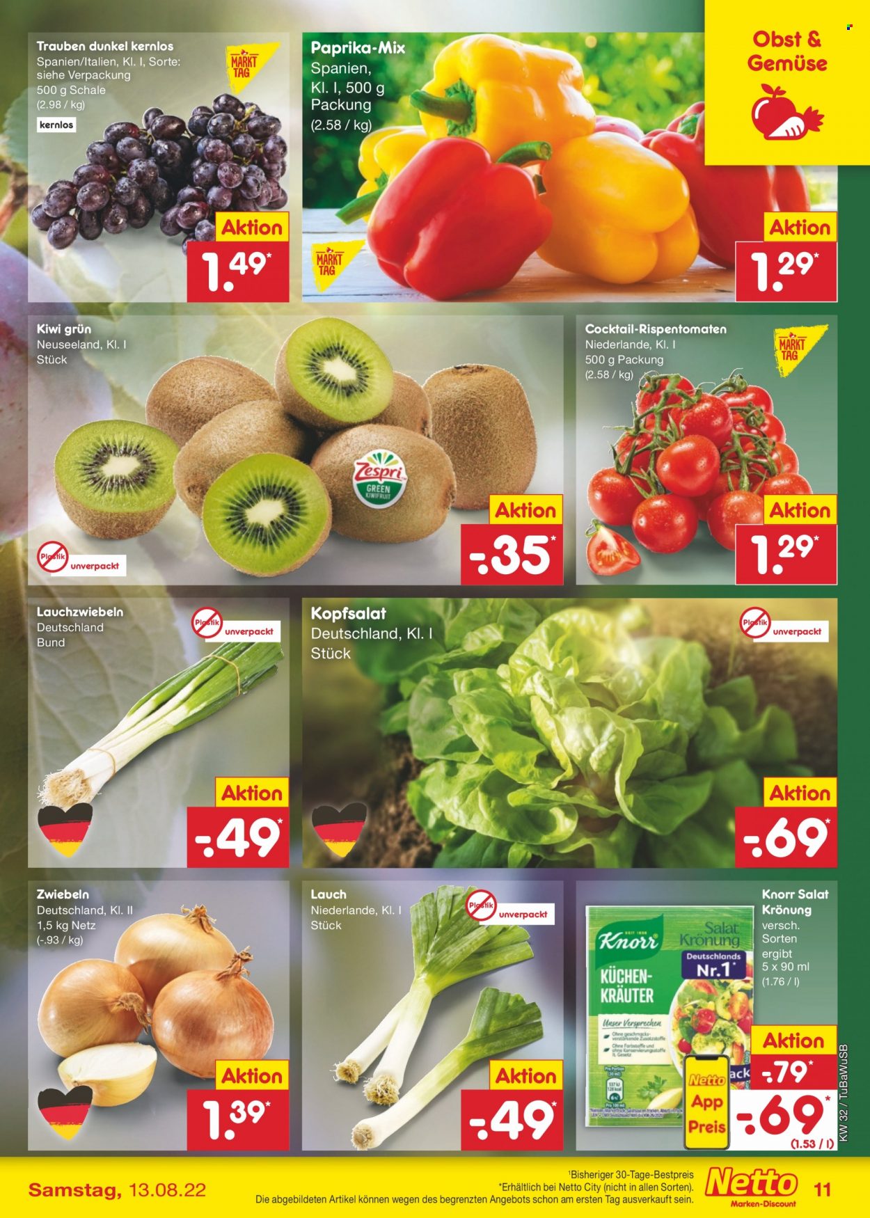 Netto Marken-Discount Prospekte  - 8.08.2022 - 13.08.2022. Seite 11