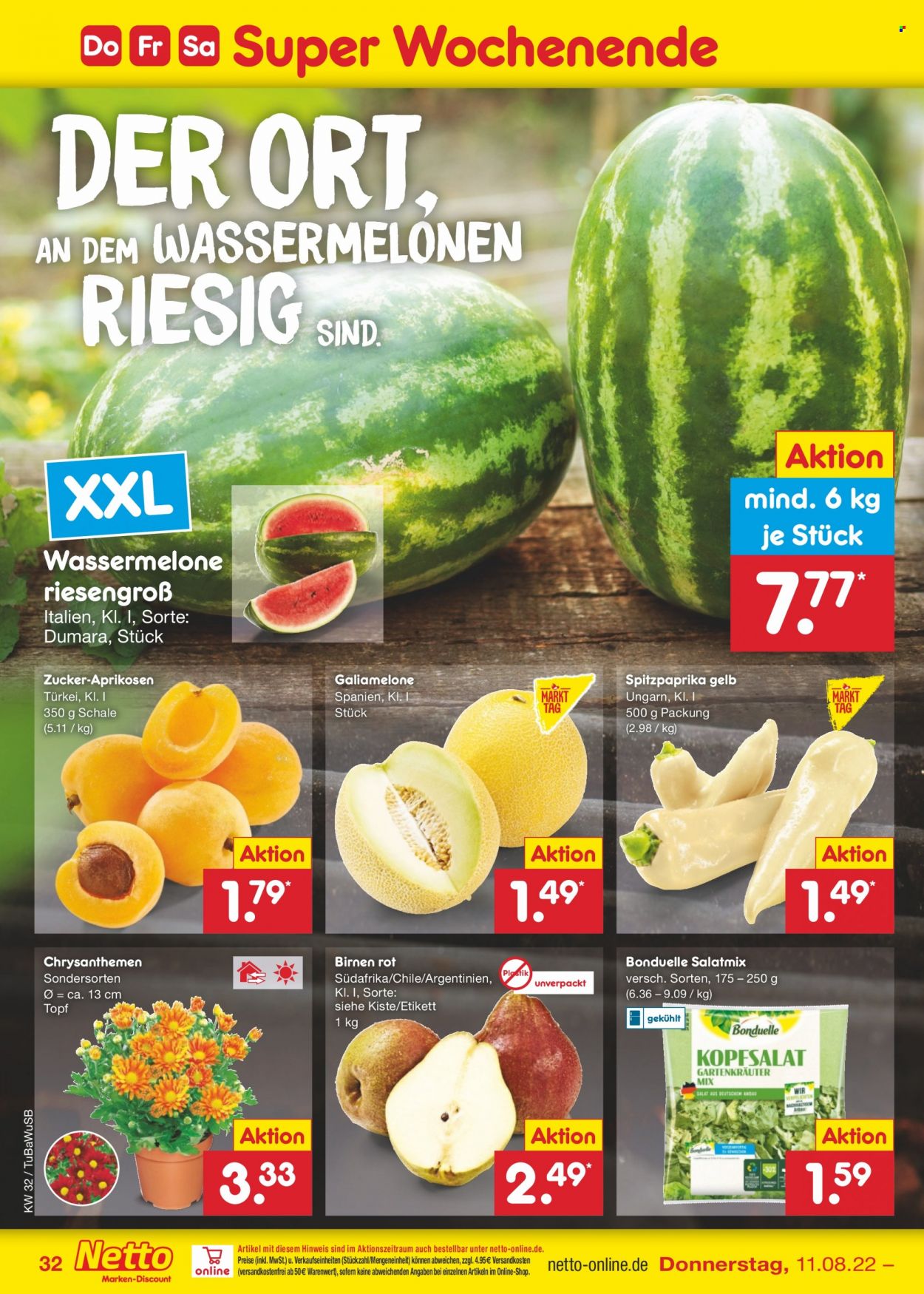 Netto Marken-Discount Prospekte  - 8.08.2022 - 13.08.2022. Seite 32