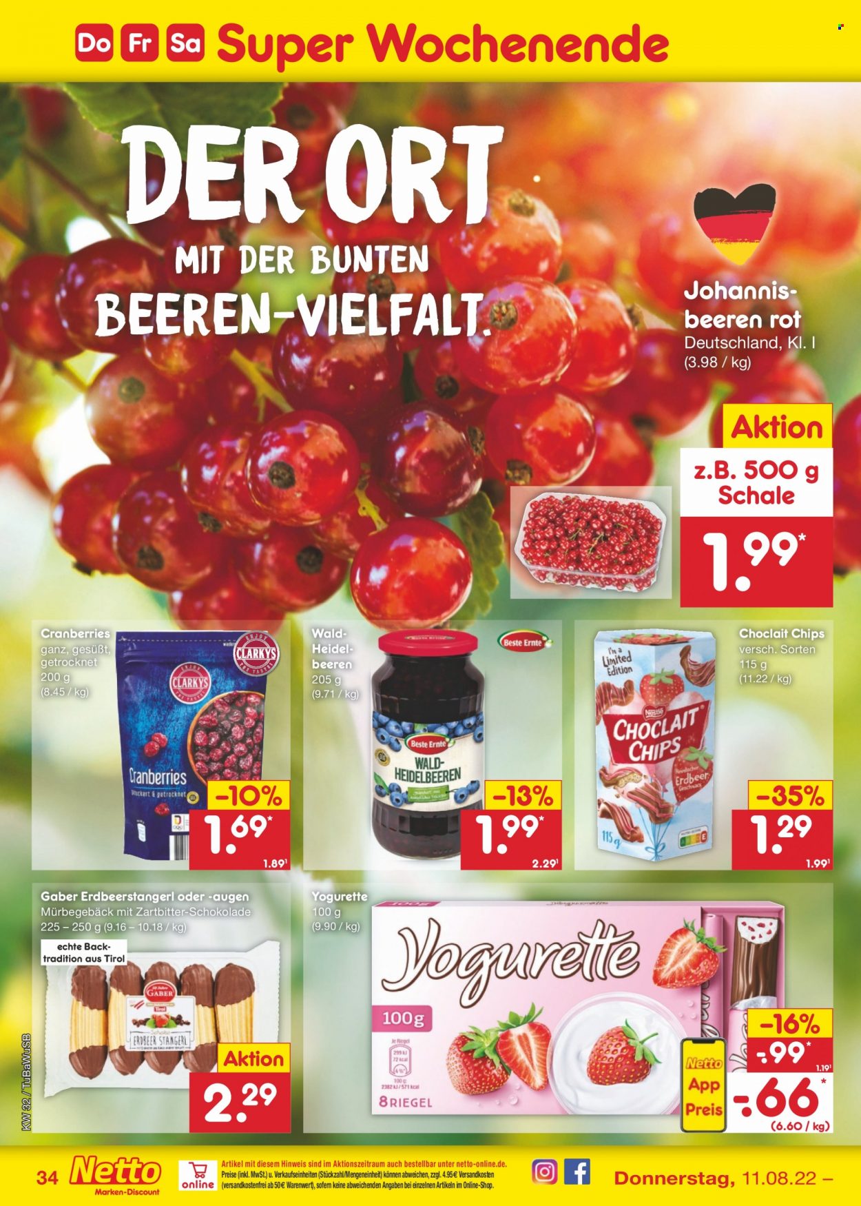 Netto Marken-Discount Prospekte  - 8.08.2022 - 13.08.2022. Seite 34