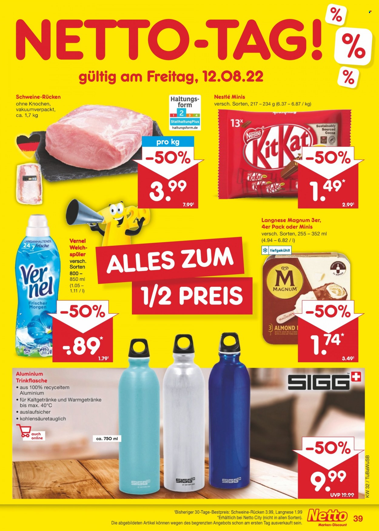 Netto Marken-Discount Prospekte  - 8.08.2022 - 13.08.2022. Seite 39