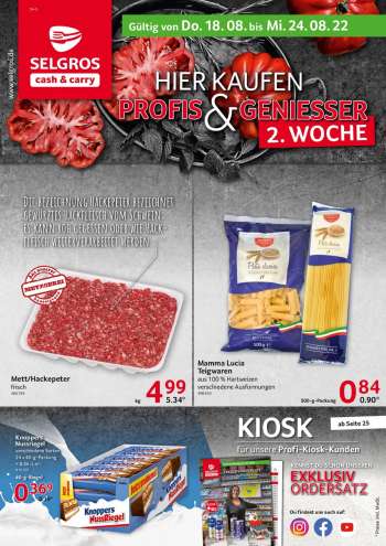 Prospekte Selgros - 18.08.2022 - 24.08.2022.