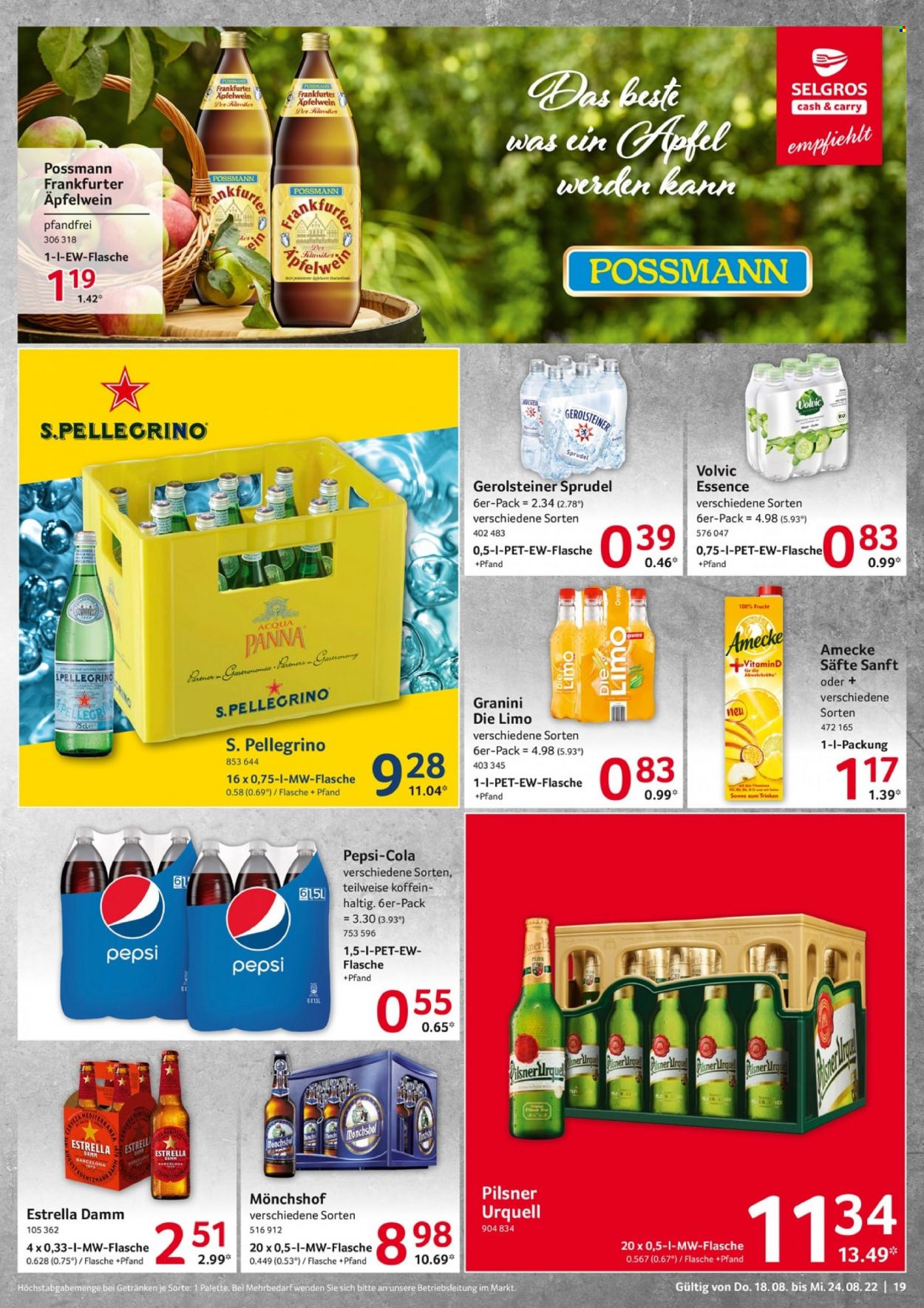 Selgros Prospekte  - 18.08.2022 - 24.08.2022. Seite 19