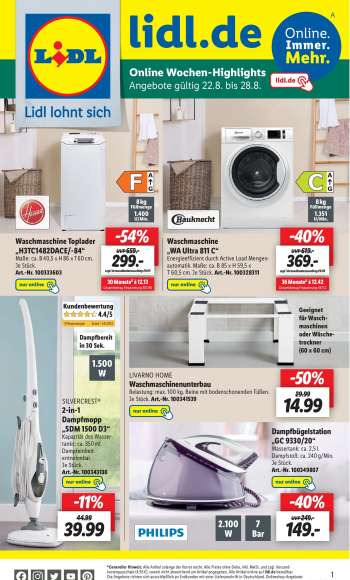Prospekte Lidl - 22.08.2022 - 28.08.2022.