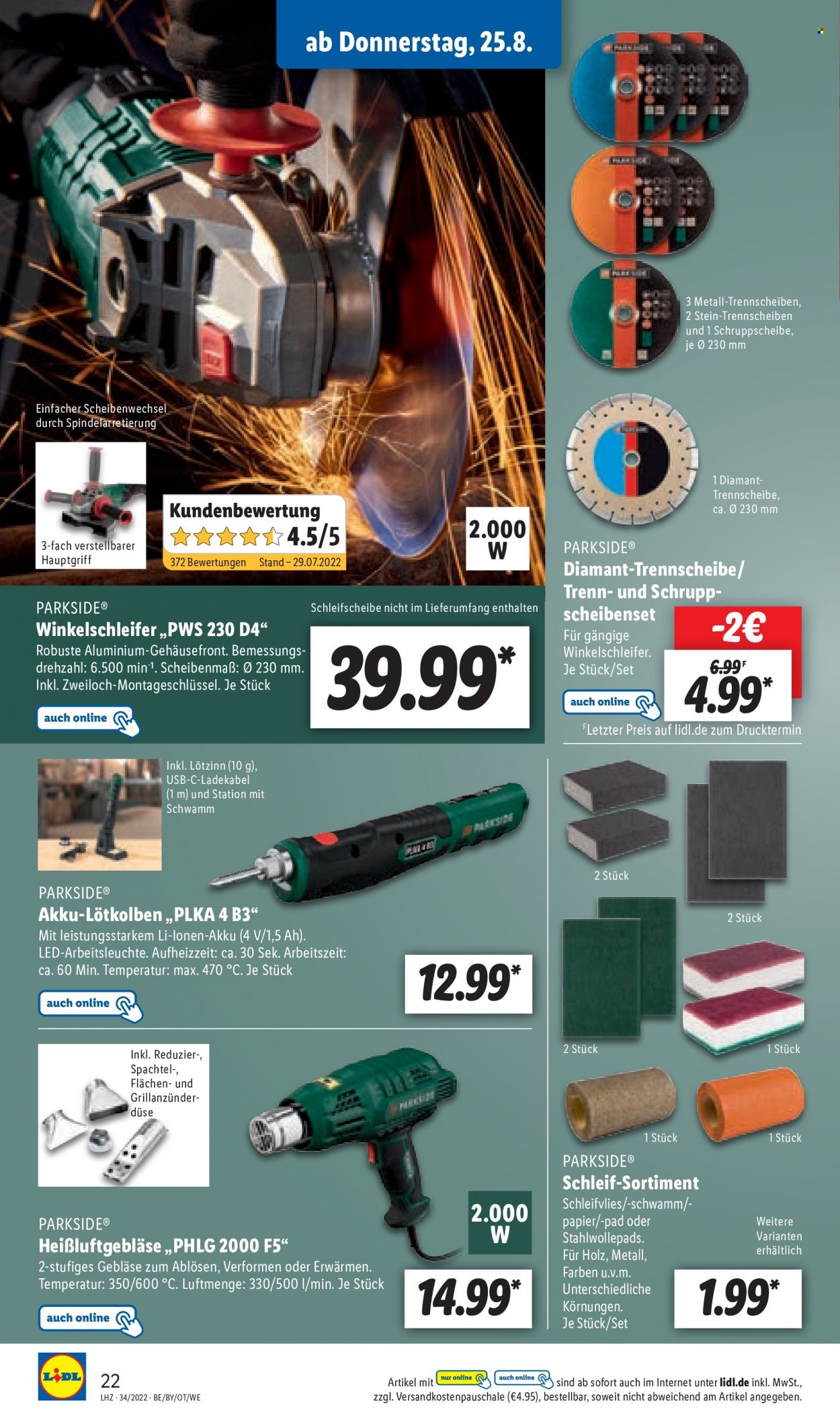 Lidl Prospekte  - 22.08.2022 - 27.08.2022. Seite 22