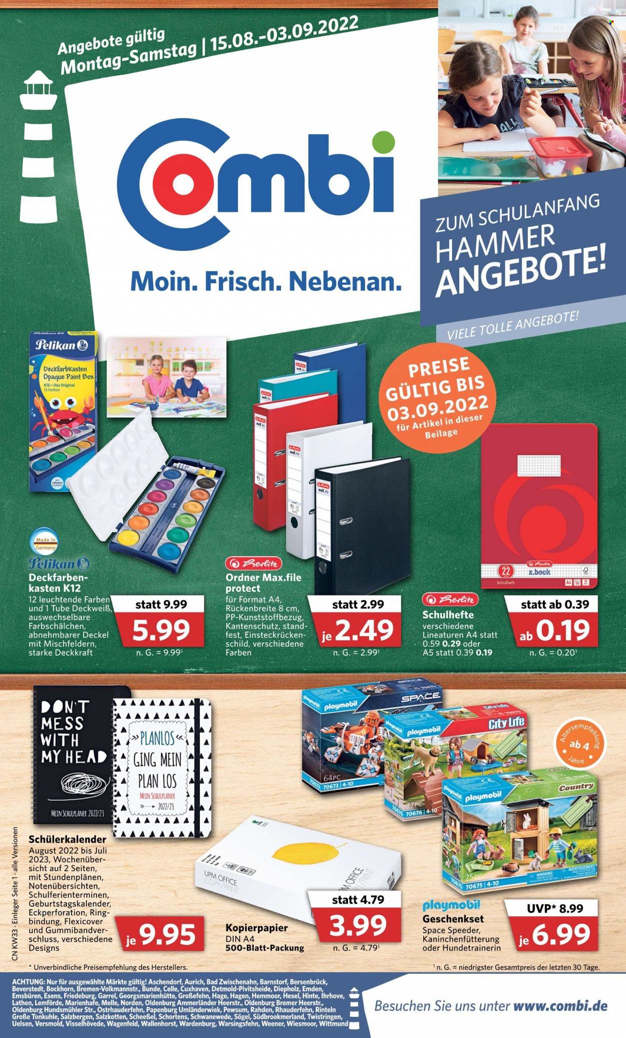 Combi Prospekte  - 15.08.2022 - 3.09.2022. Seite 1