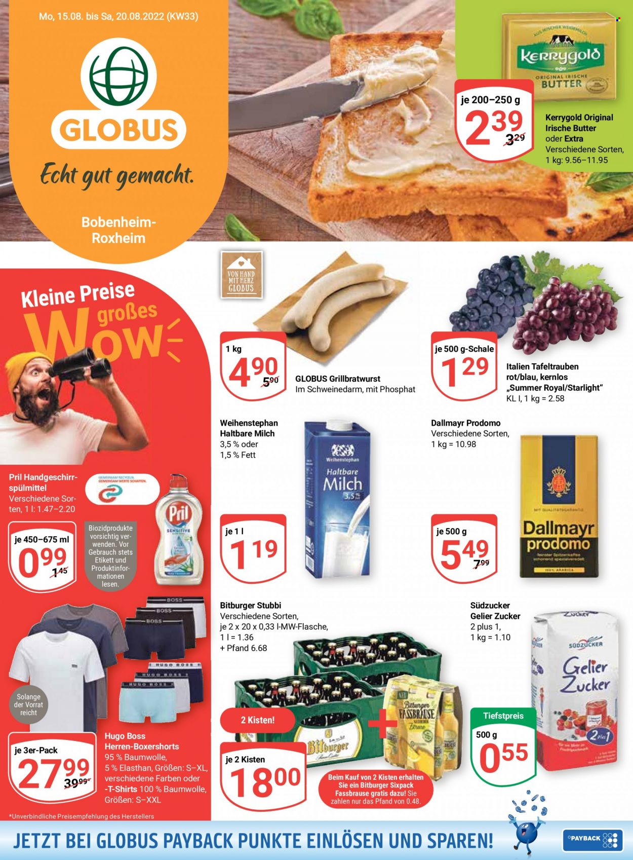 Globus Prospekte  - 15.08.2022 - 20.08.2022. Seite 1