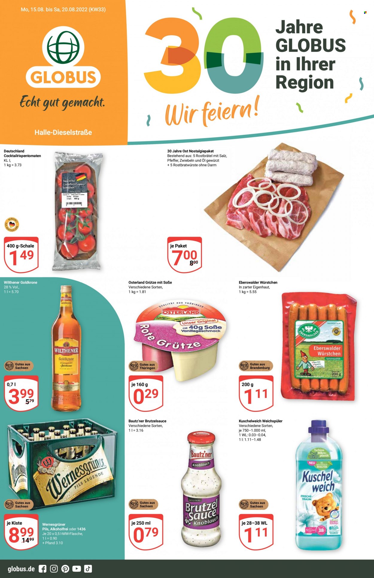 Globus Prospekte  - 15.08.2022 - 20.08.2022. Seite 1