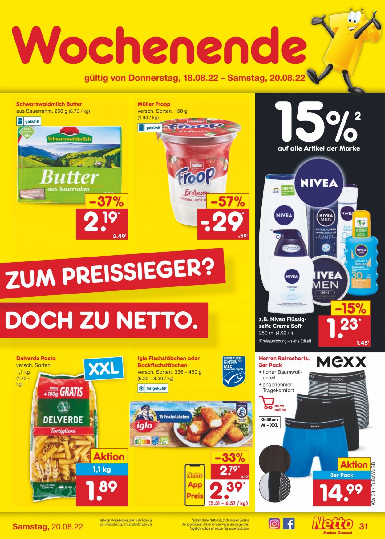 Netto Marken-Discount Prospekte  - 15.08.2022 - 20.08.2022. Seite 31