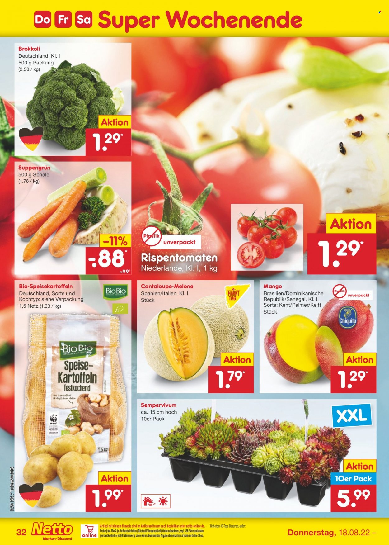 Netto Marken-Discount Prospekte  - 15.08.2022 - 20.08.2022. Seite 32