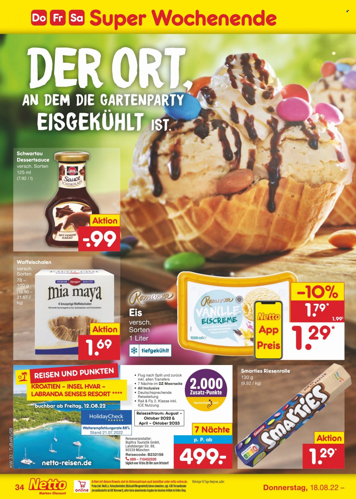 Netto Marken-Discount Prospekte  - 15.08.2022 - 20.08.2022. Seite 34