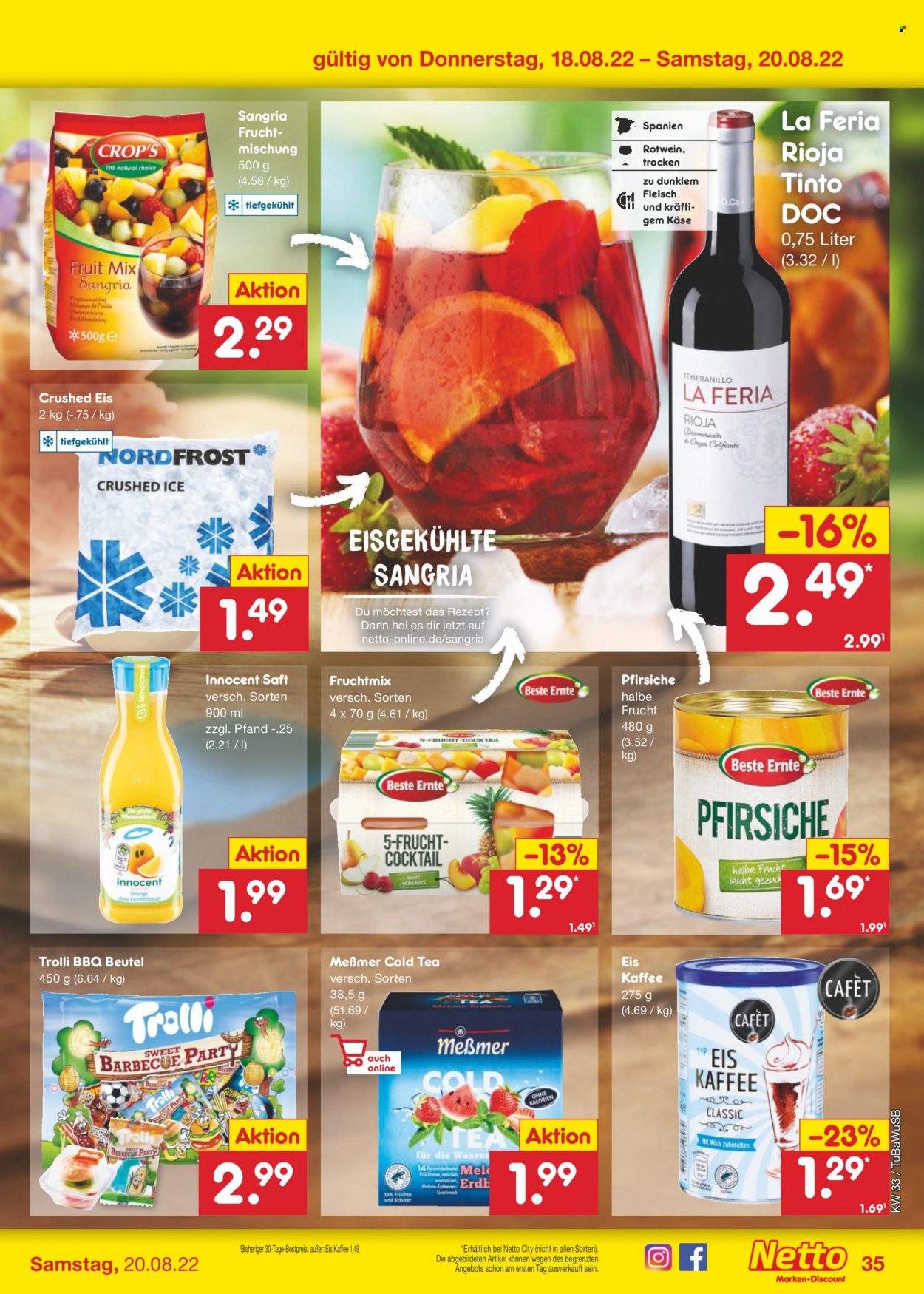 Netto Marken-Discount Prospekte  - 15.08.2022 - 20.08.2022. Seite 35