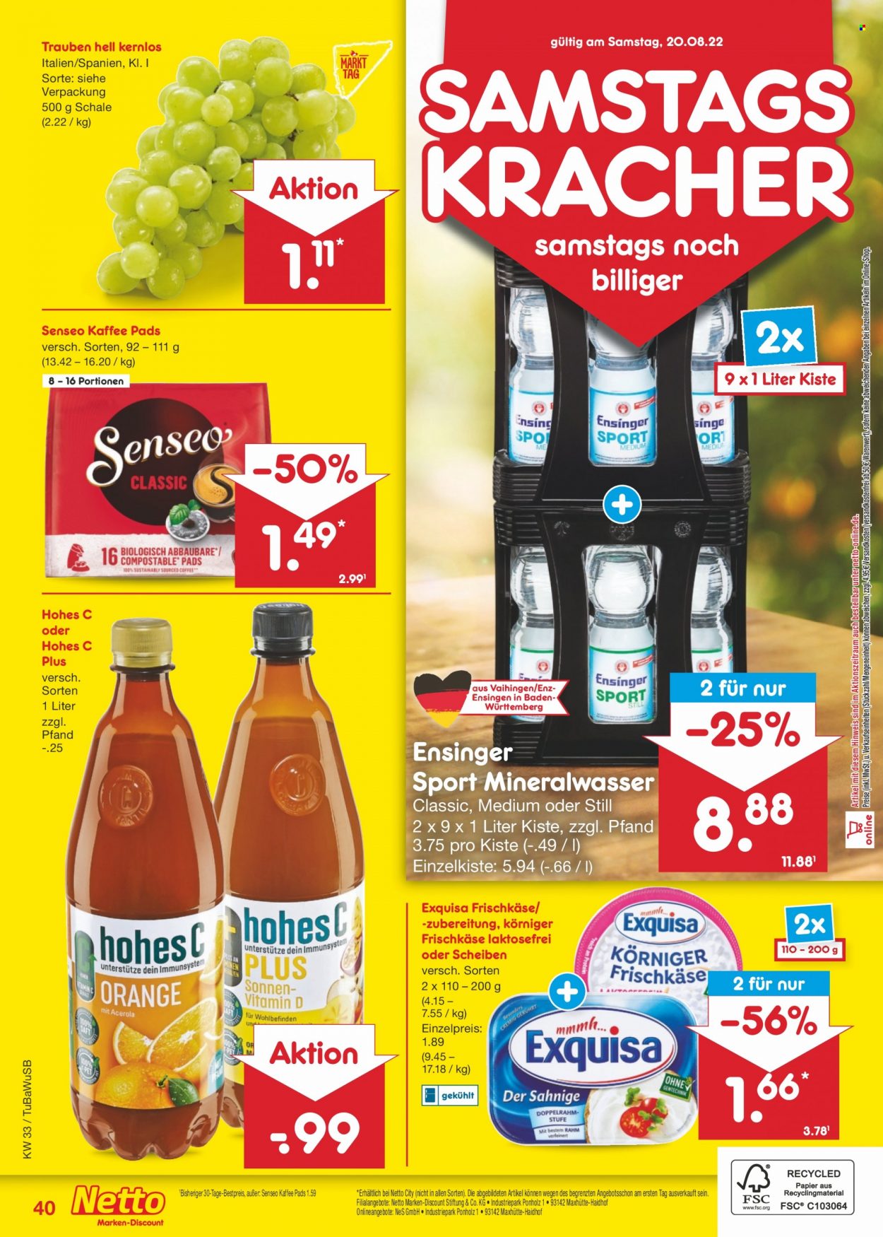 Netto Marken-Discount Prospekte  - 15.08.2022 - 20.08.2022. Seite 40