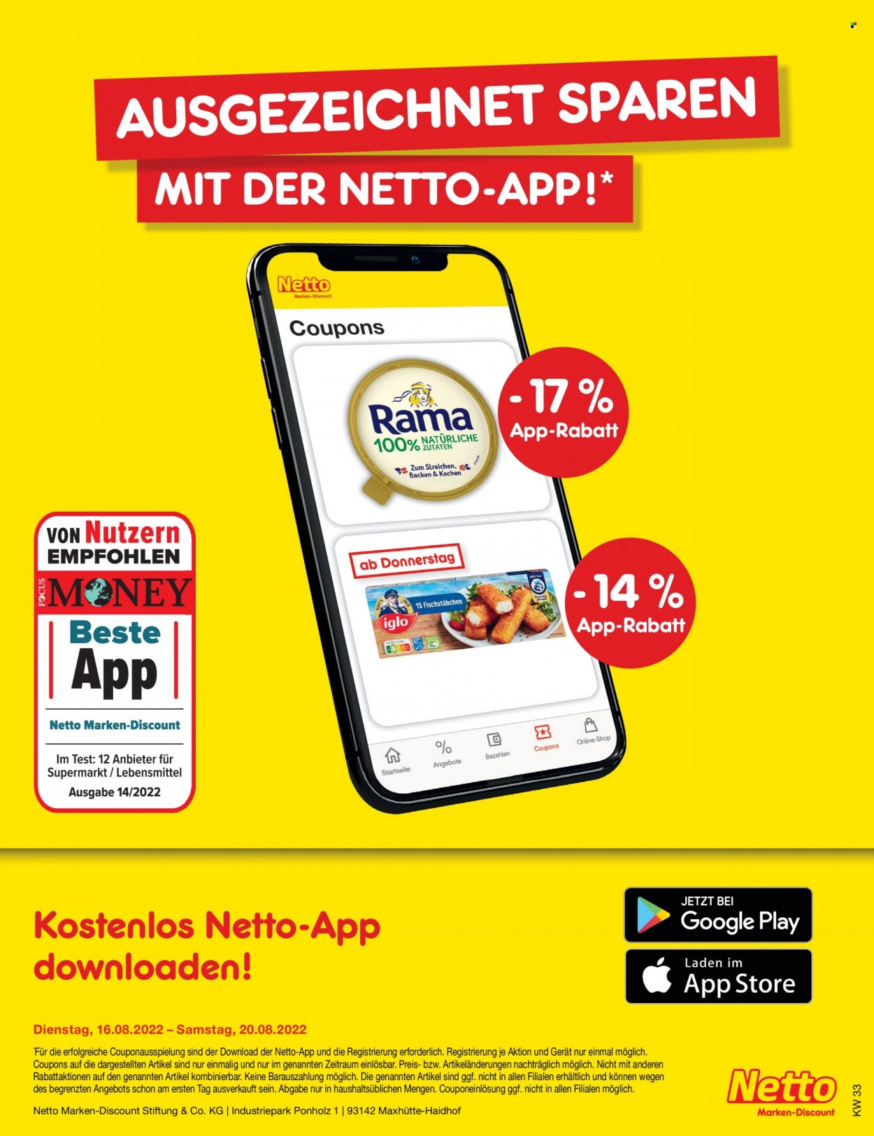 Netto Marken-Discount Prospekte  - 15.08.2022 - 20.08.2022. Seite 45