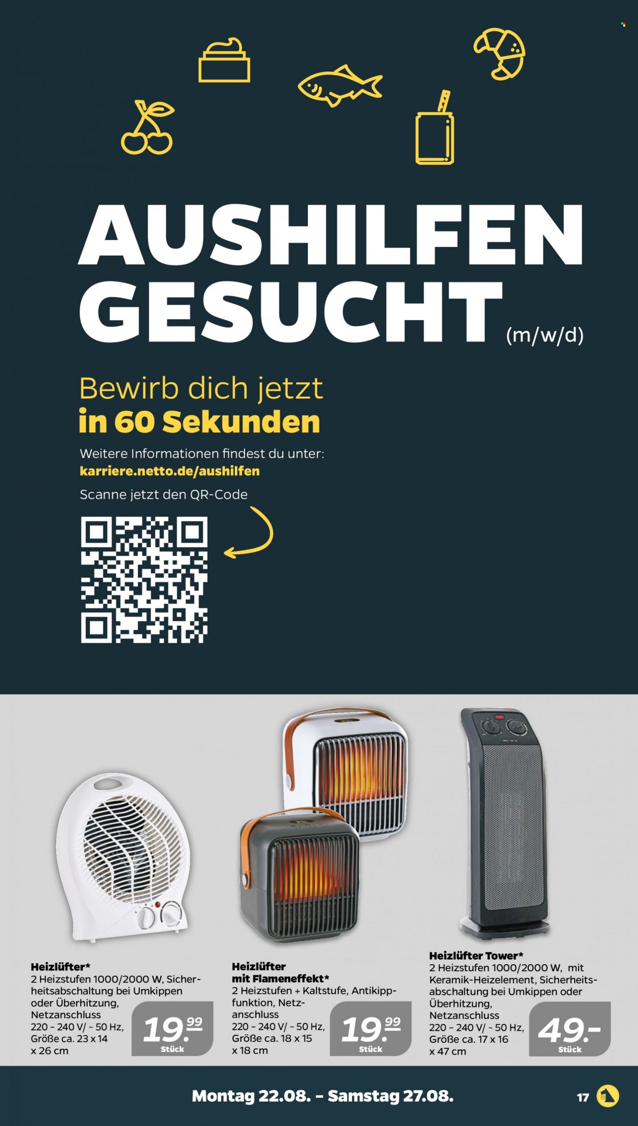 Netto Prospekte  - 22.08.2022 - 27.08.2022. Seite 17