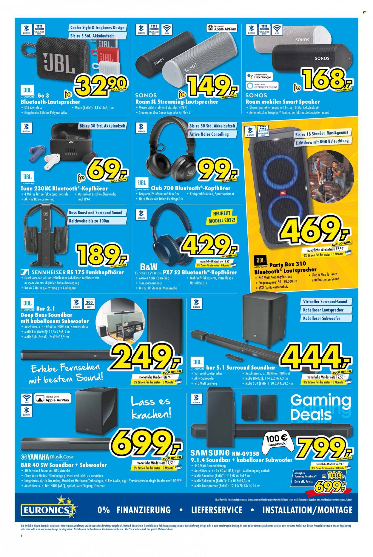 Euronics Prospekte  - 17.08.2022 - 23.08.2022. Seite 8