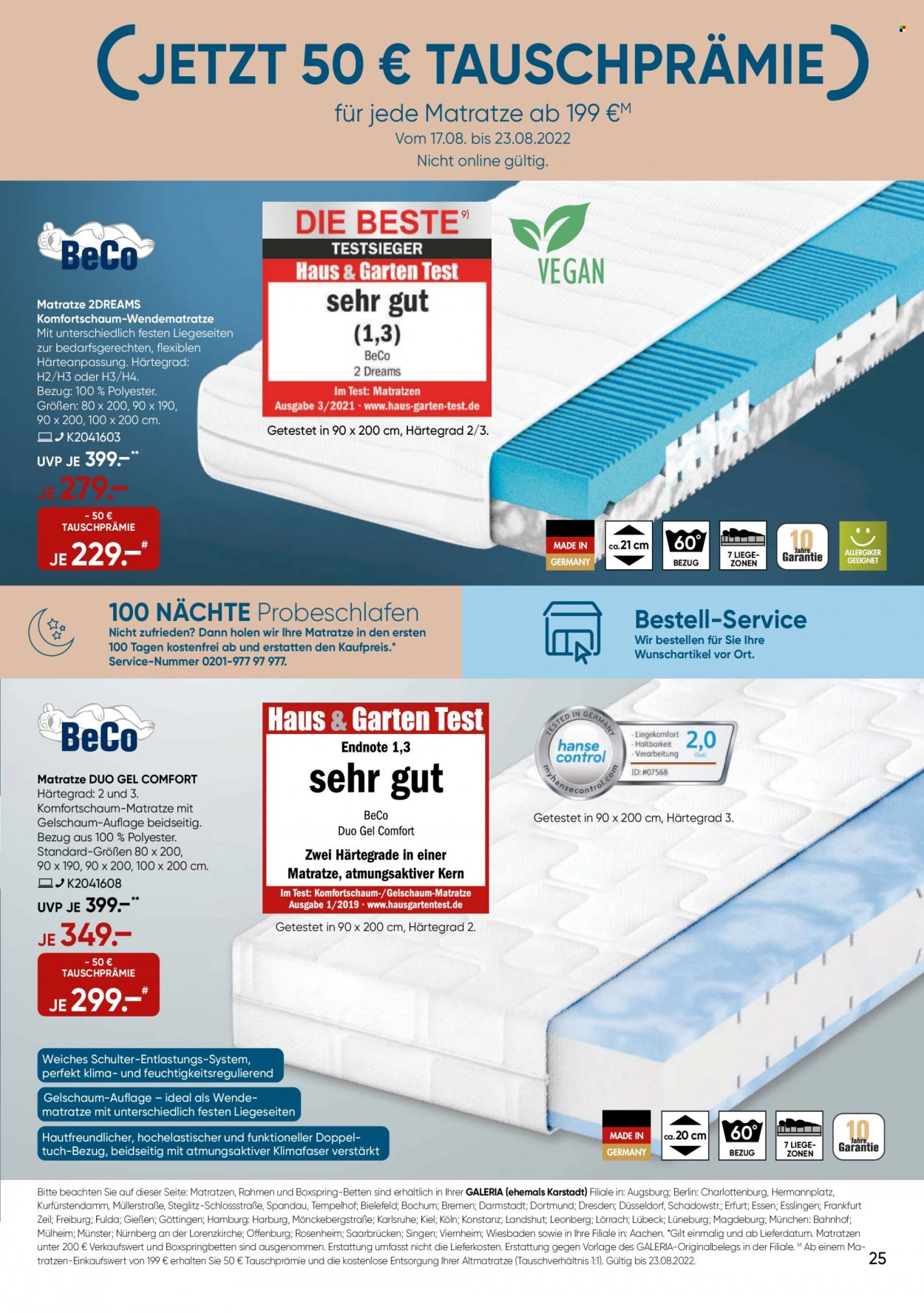 GALERIA Karstadt Kaufhof Prospekte  - 17.08.2022 - 23.08.2022. Seite 25