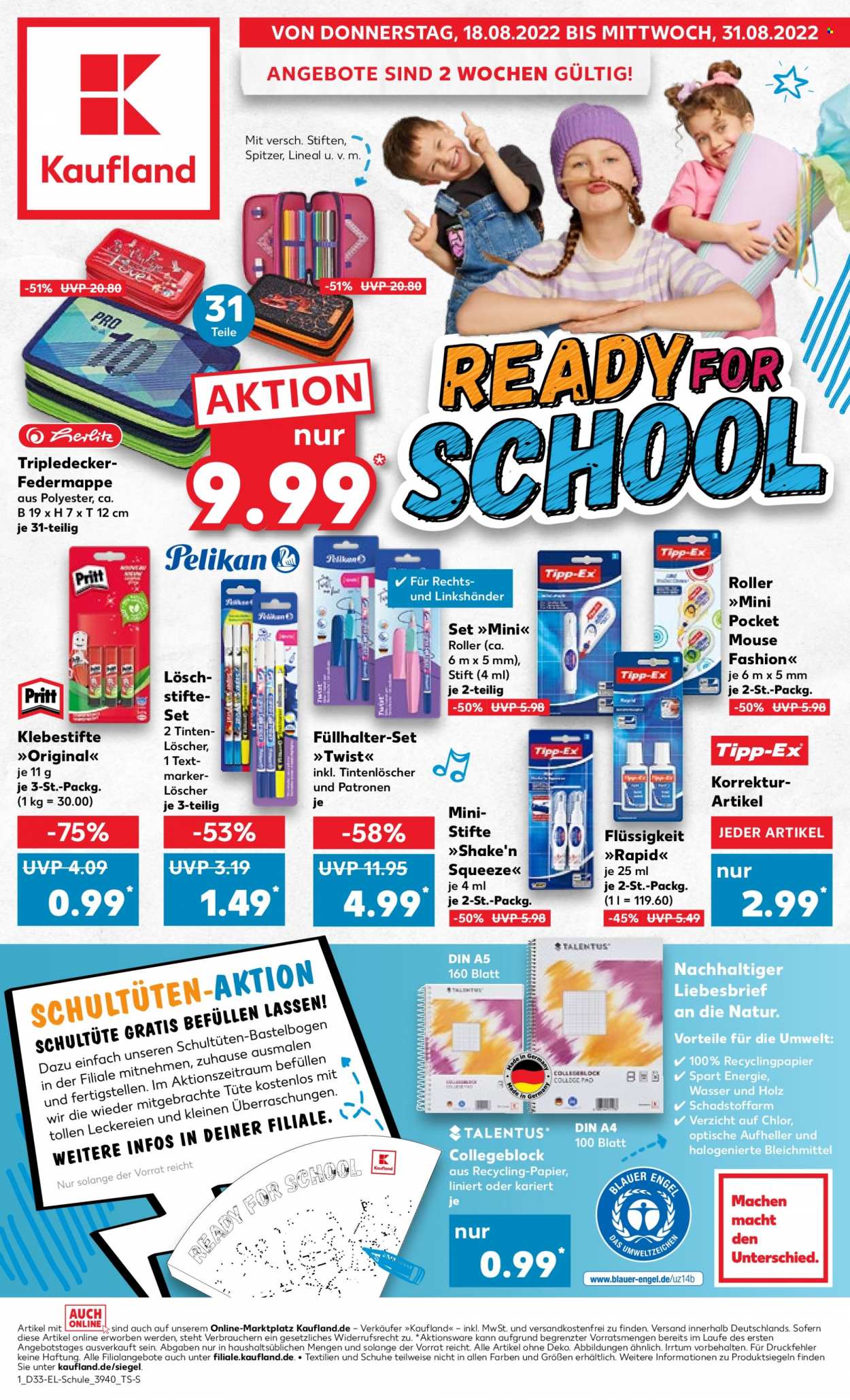 Kaufland Prospekte  - 18.08.2022 - 31.08.2022. Seite 1
