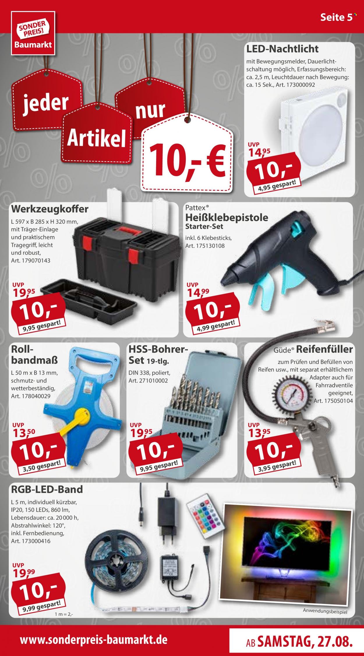 Sonderpreis-Baumarkt Prospekte  - 27.08.2022 - 2.09.2022. Seite 5