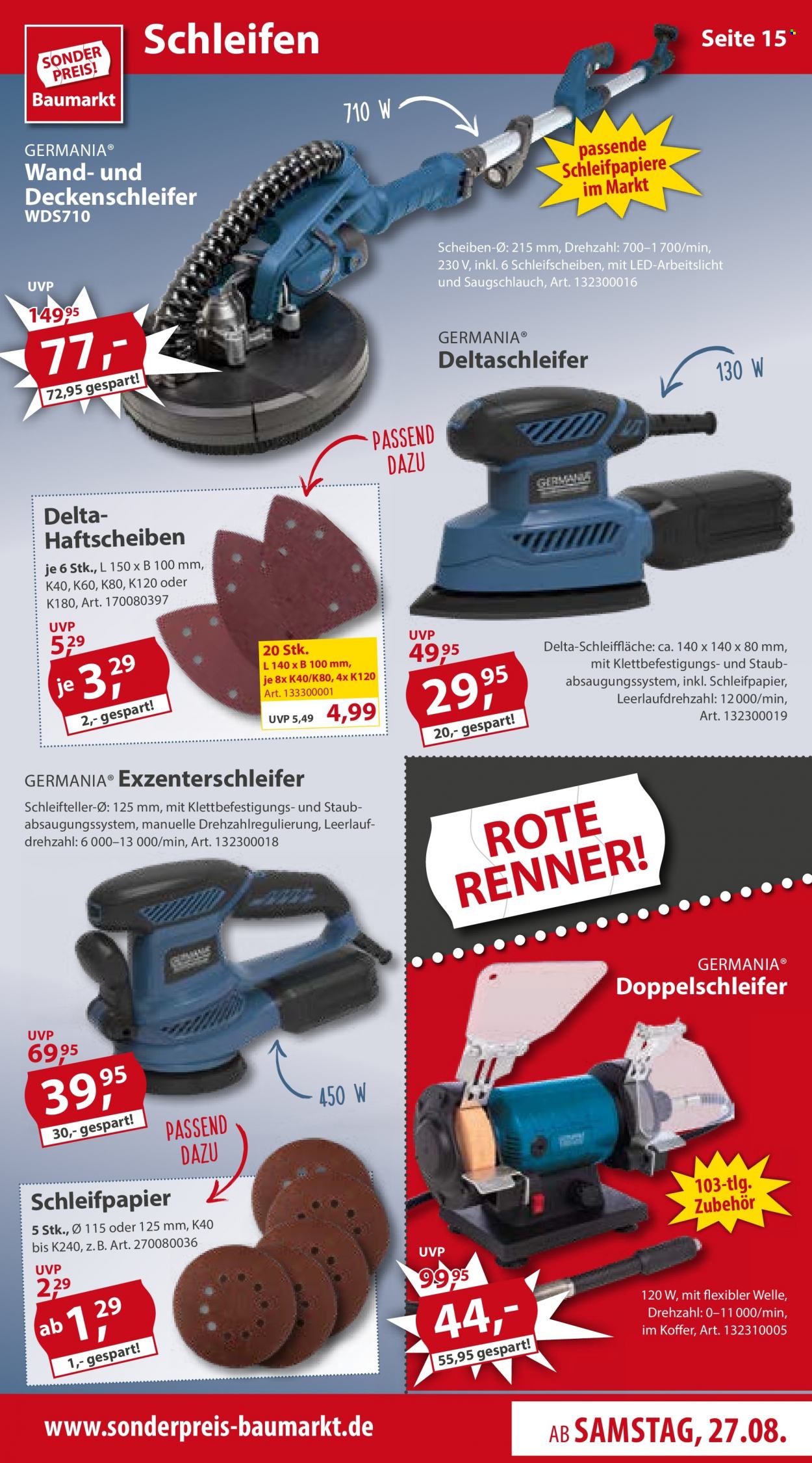 Sonderpreis-Baumarkt Prospekte  - 27.08.2022 - 2.09.2022. Seite 15