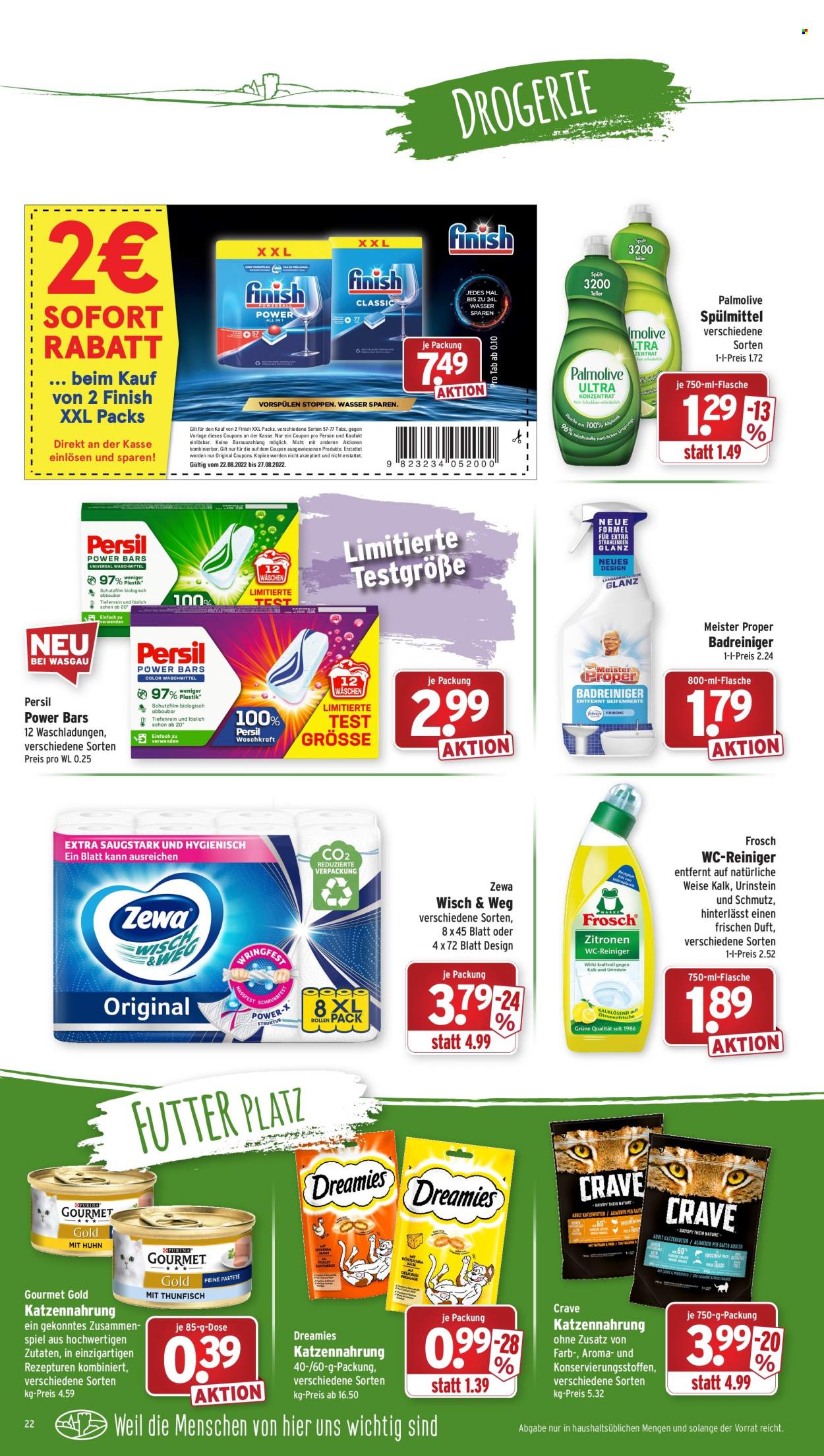 Wasgau Prospekte  - 22.08.2022 - 27.08.2022. Seite 22
