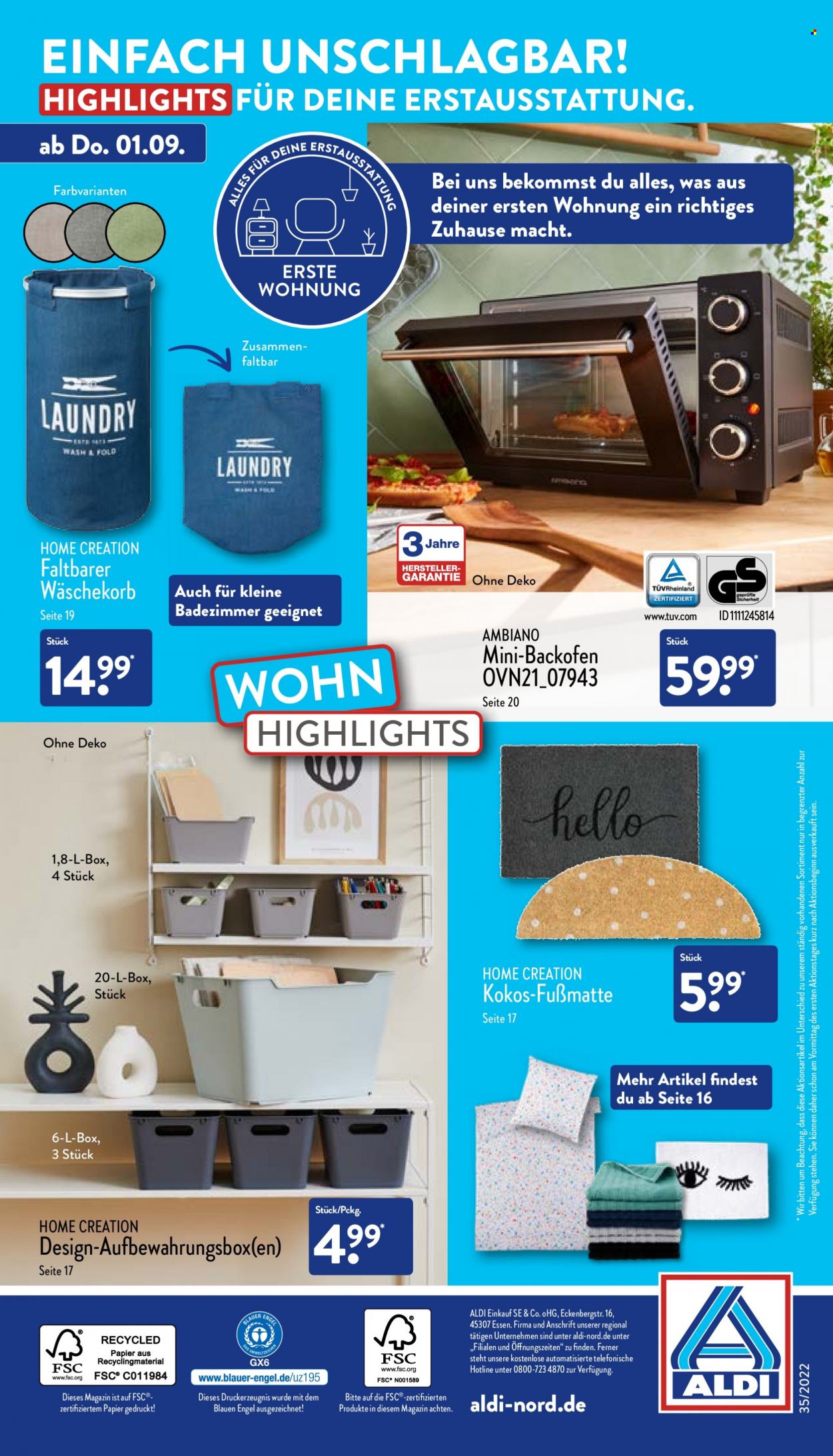 ALDI Nord Prospekte  - 29.08.2022 - 3.09.2022. Seite 32