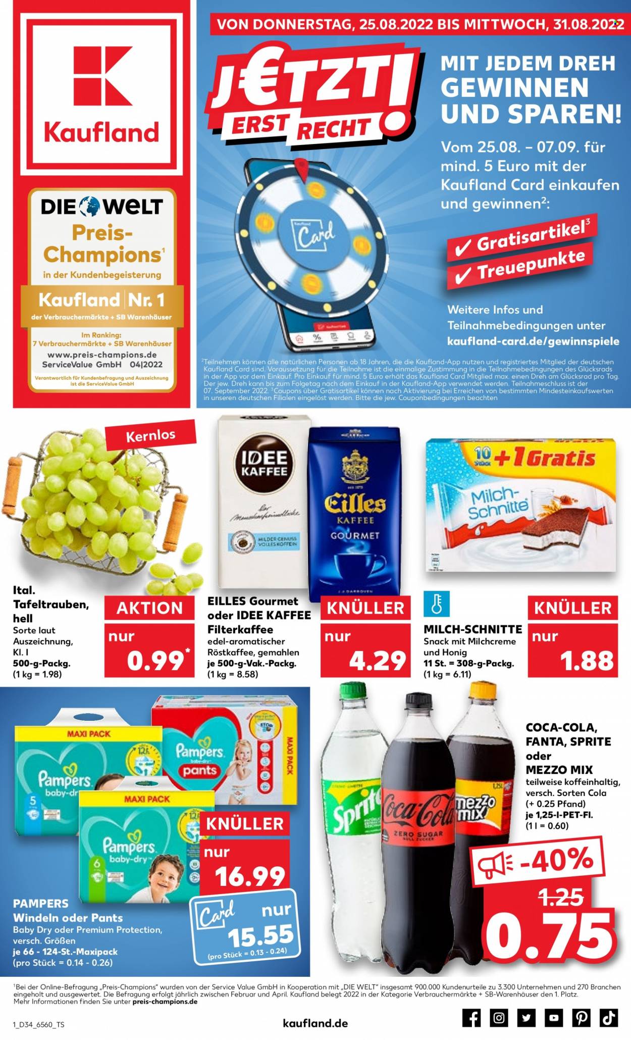 Kaufland Prospekte  - 25.08.2022 - 31.08.2022. Seite 1