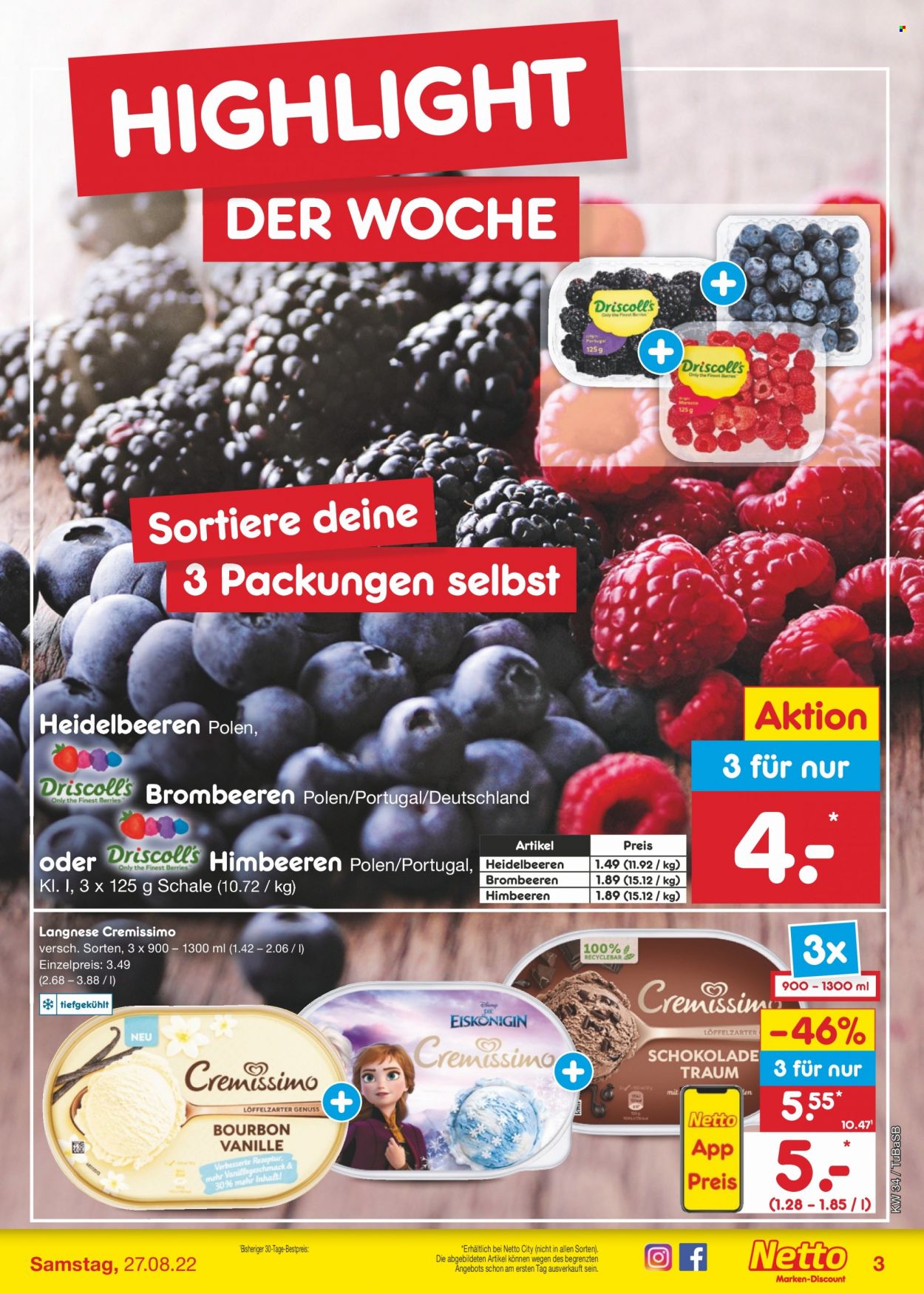 Netto Marken-Discount Prospekte  - 22.08.2022 - 27.08.2022. Seite 3