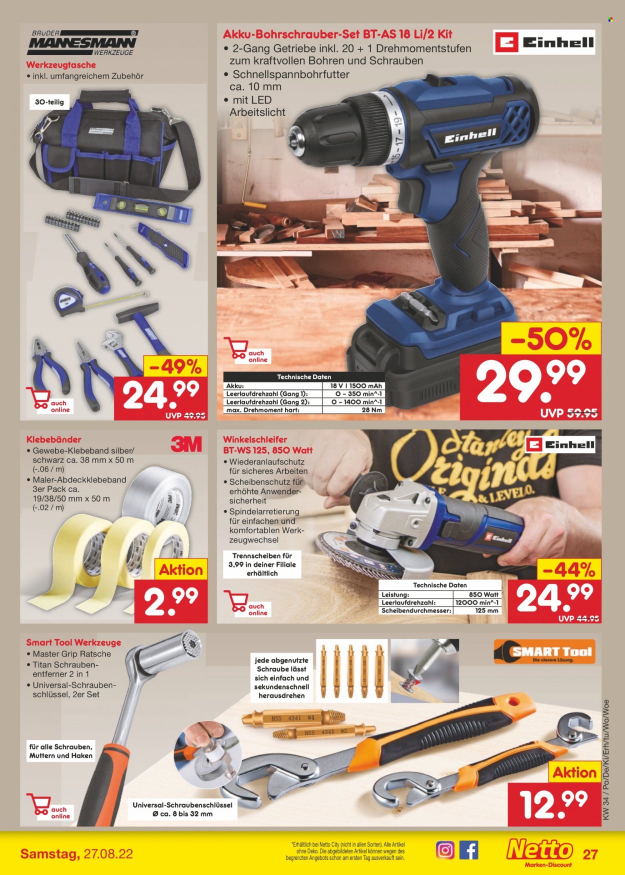 Netto Marken-Discount Prospekte  - 22.08.2022 - 27.08.2022. Seite 27