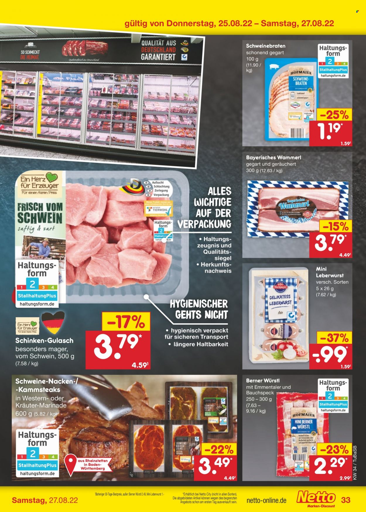 Netto Marken-Discount Prospekte  - 22.08.2022 - 27.08.2022. Seite 33