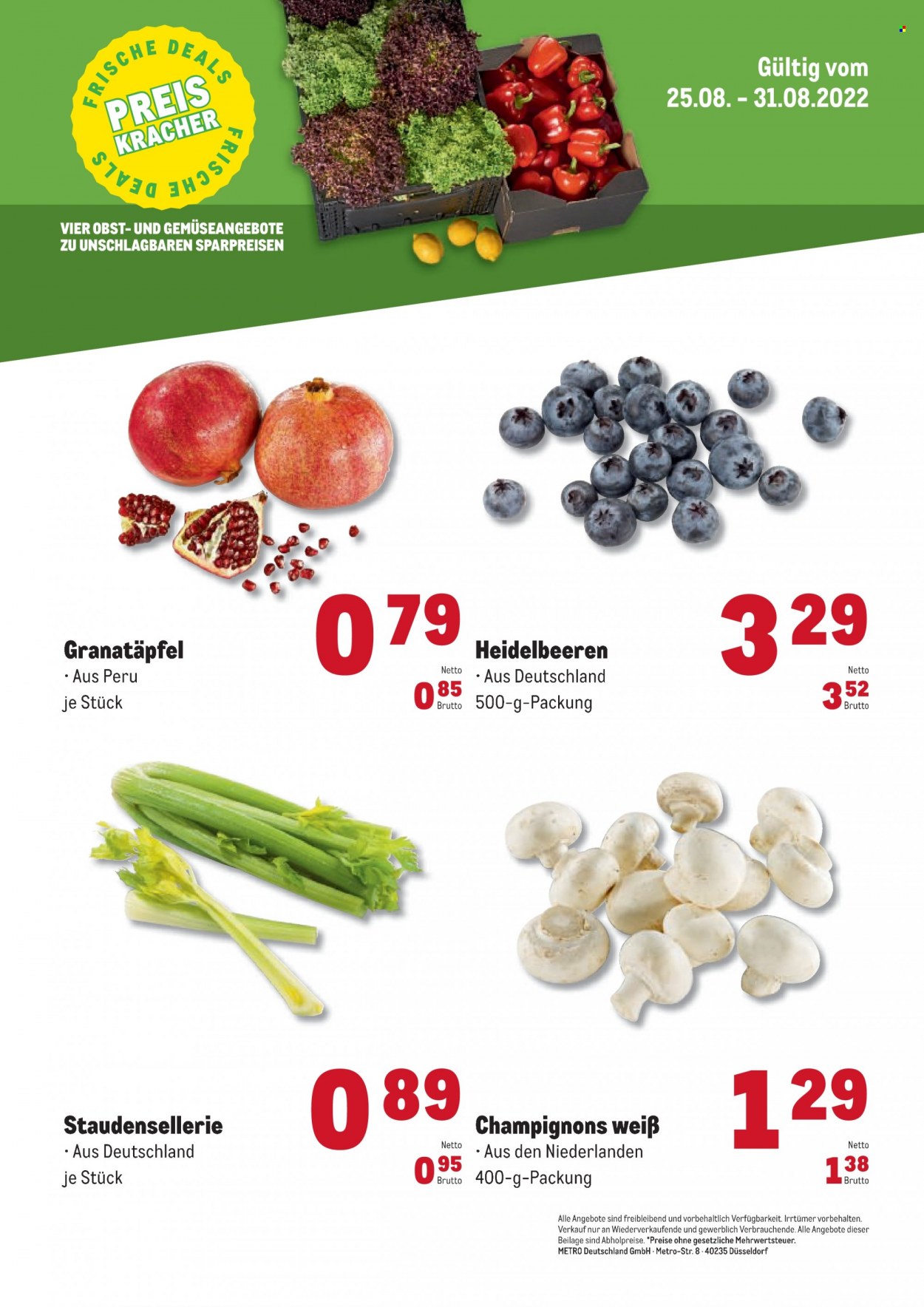 Metro Prospekte  - 25.08.2022 - 31.08.2022. Seite 1
