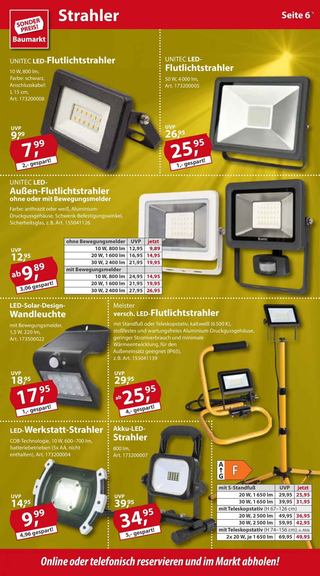 Sonderpreis-Baumarkt Prospekte  - 3.09.2022 - 9.09.2022. Seite 6