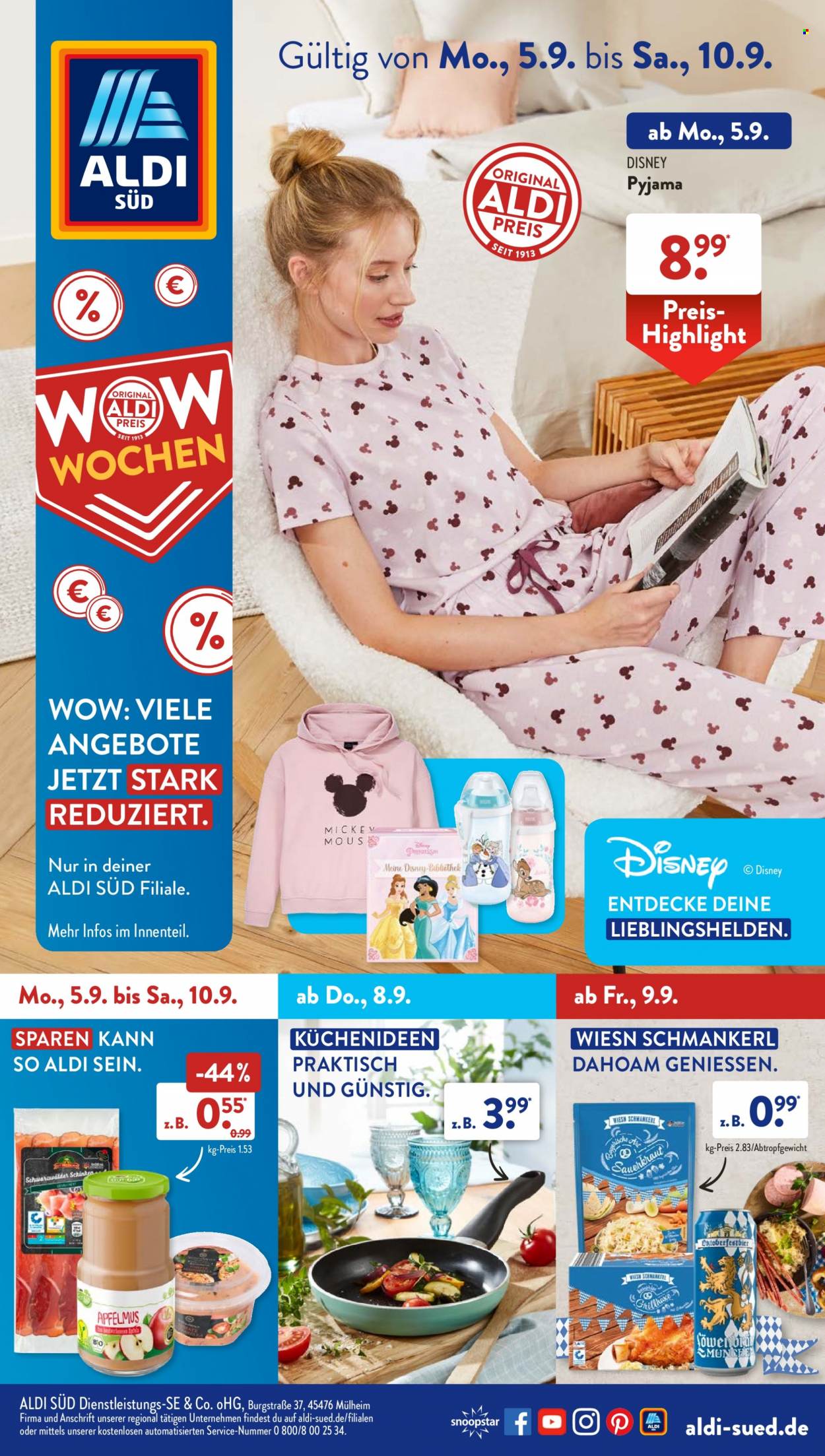 ALDI SÜD Prospekte  - 5.09.2022 - 10.09.2022. Seite 1
