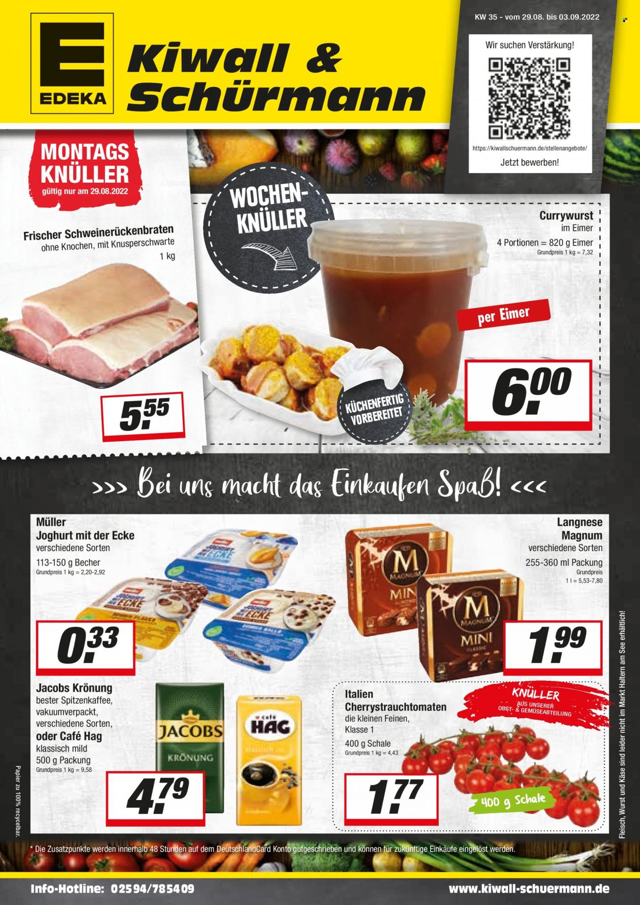 Edeka Prospekte  - 29.08.2022 - 3.09.2022. Seite 1